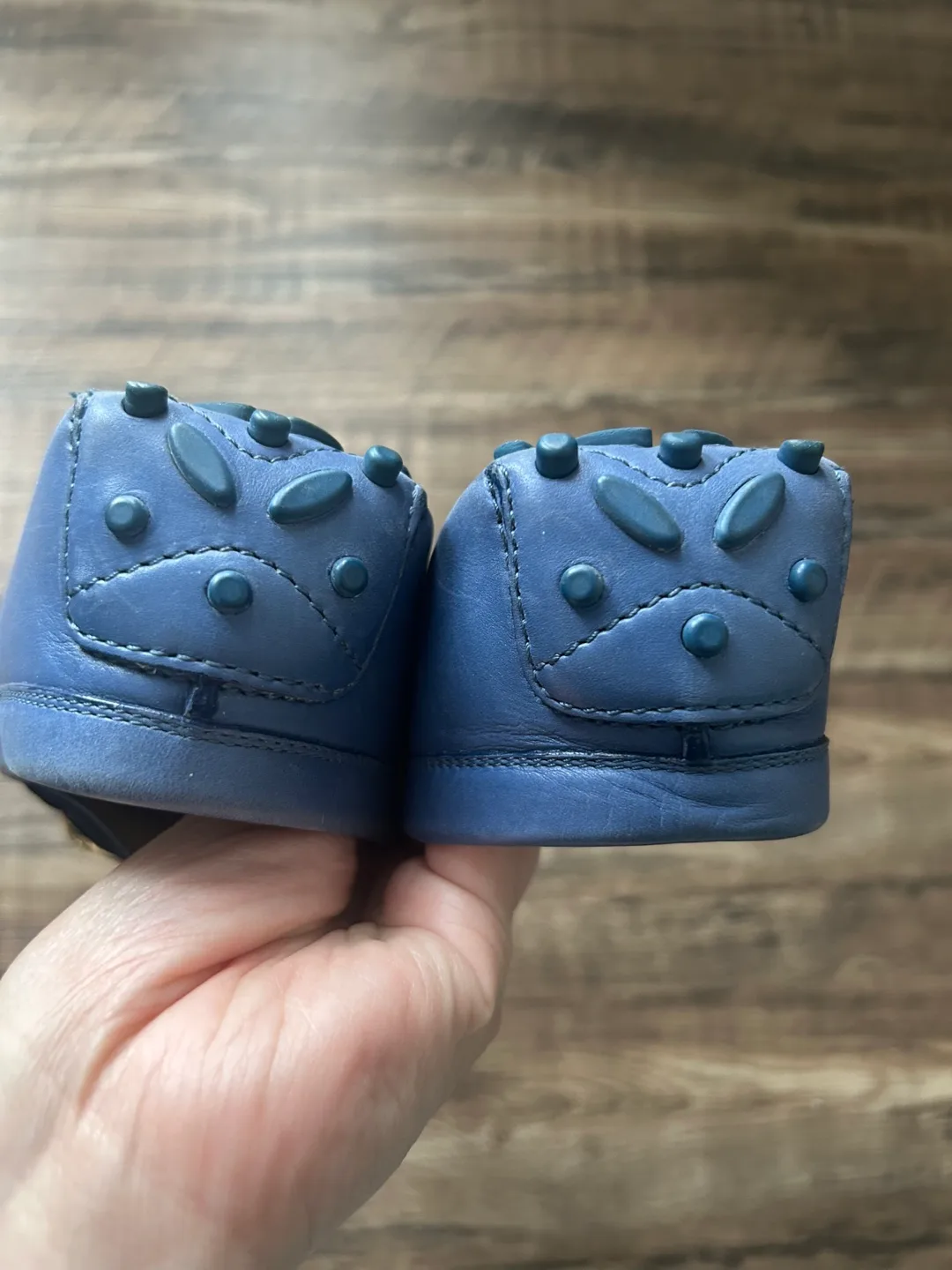 Ferragamo blue leather oxford loafers - Size 8 image indicator(6)