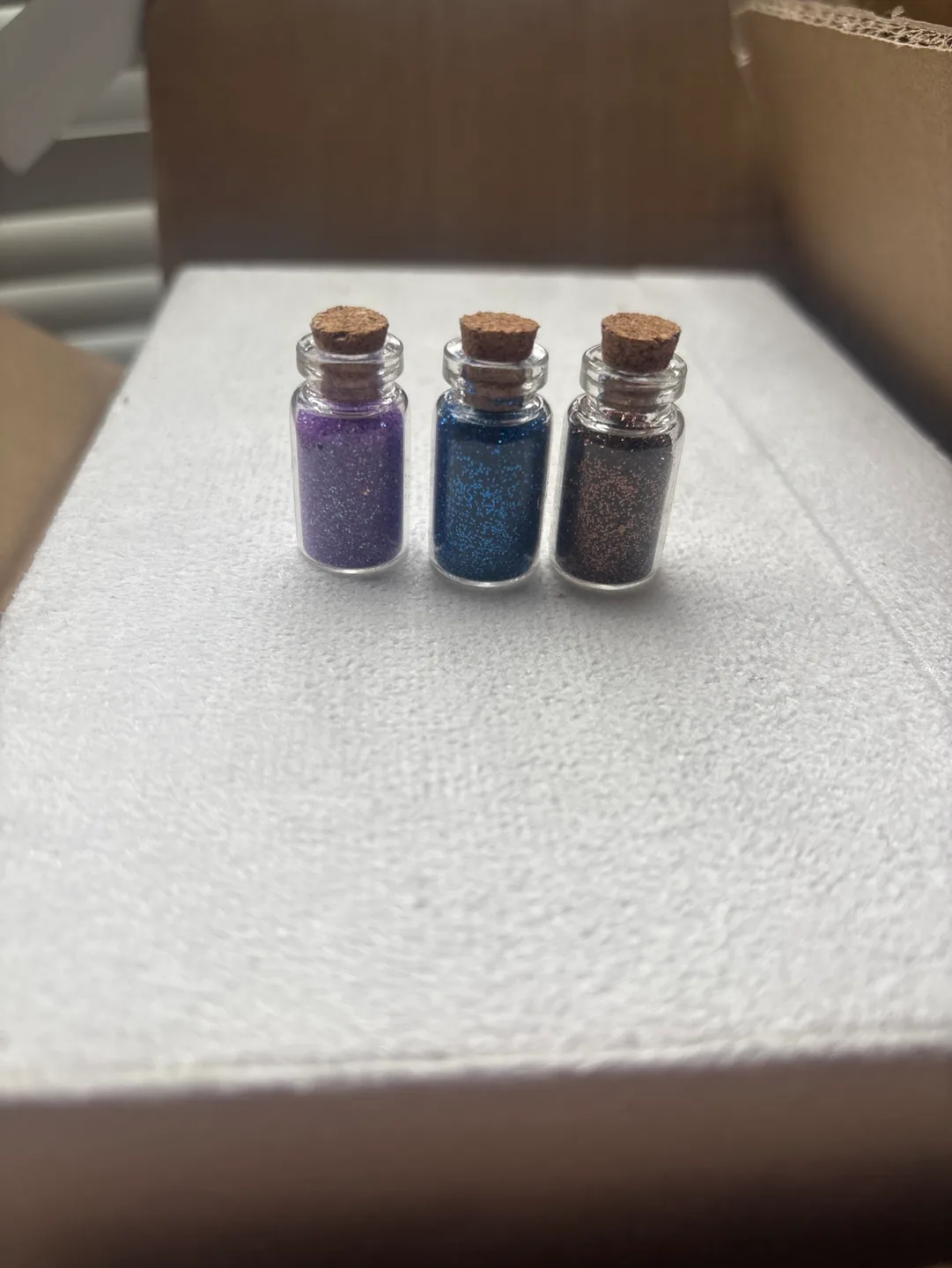 Three Mini Glitter Jars - Purple, Blue, Bronze #freecycle image indicator(2)