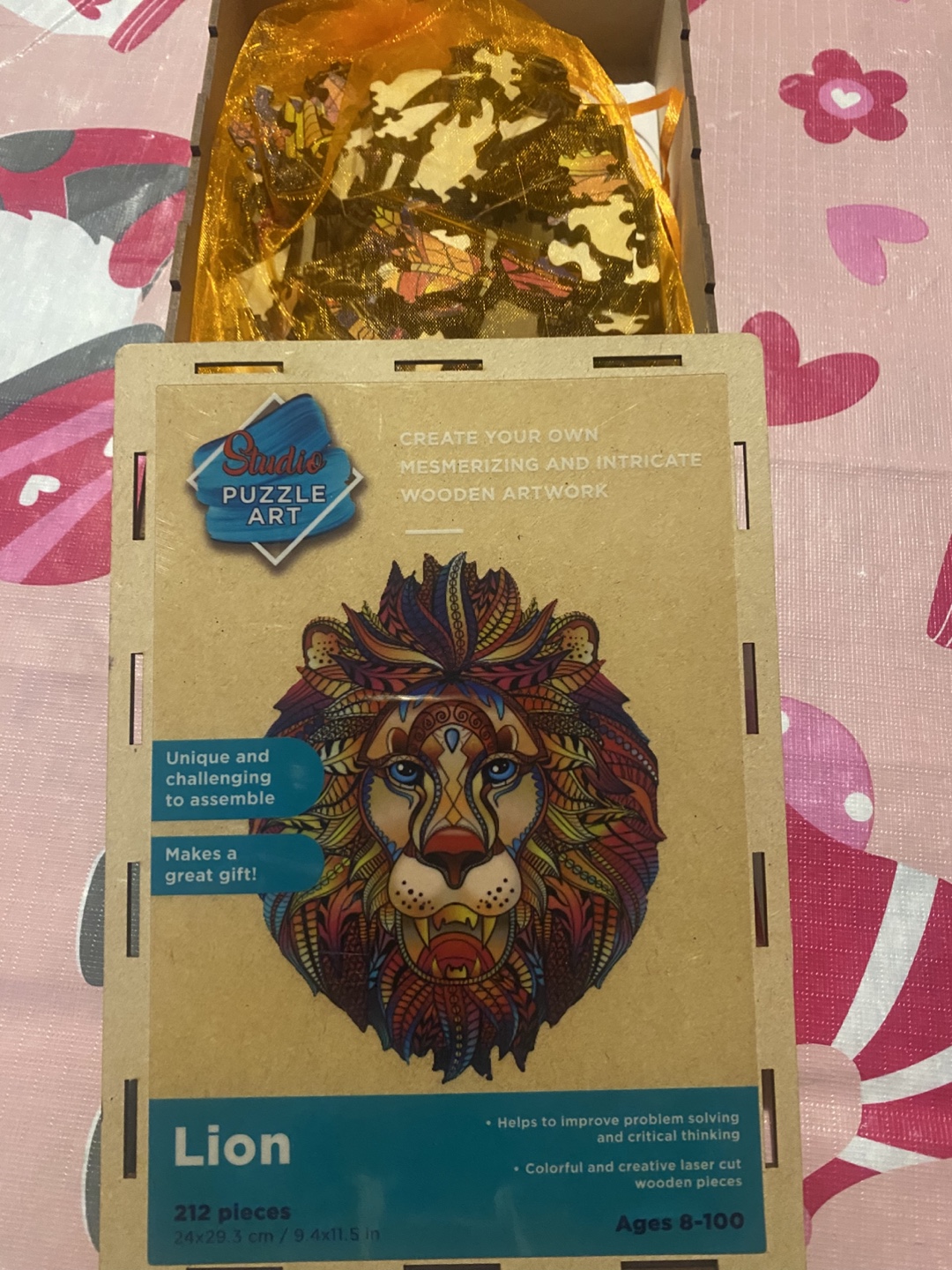 Studio Puzzle Art Lion Wooden Puzzle - 212 Pieces