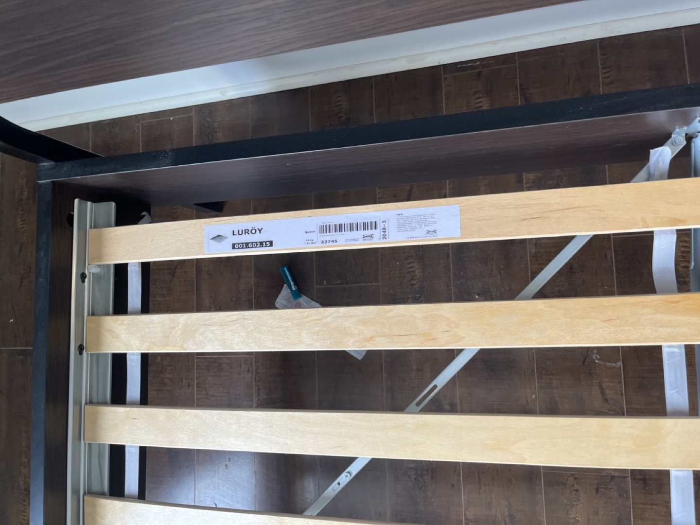 IKEA Queen Bed Frame with luroy slated base