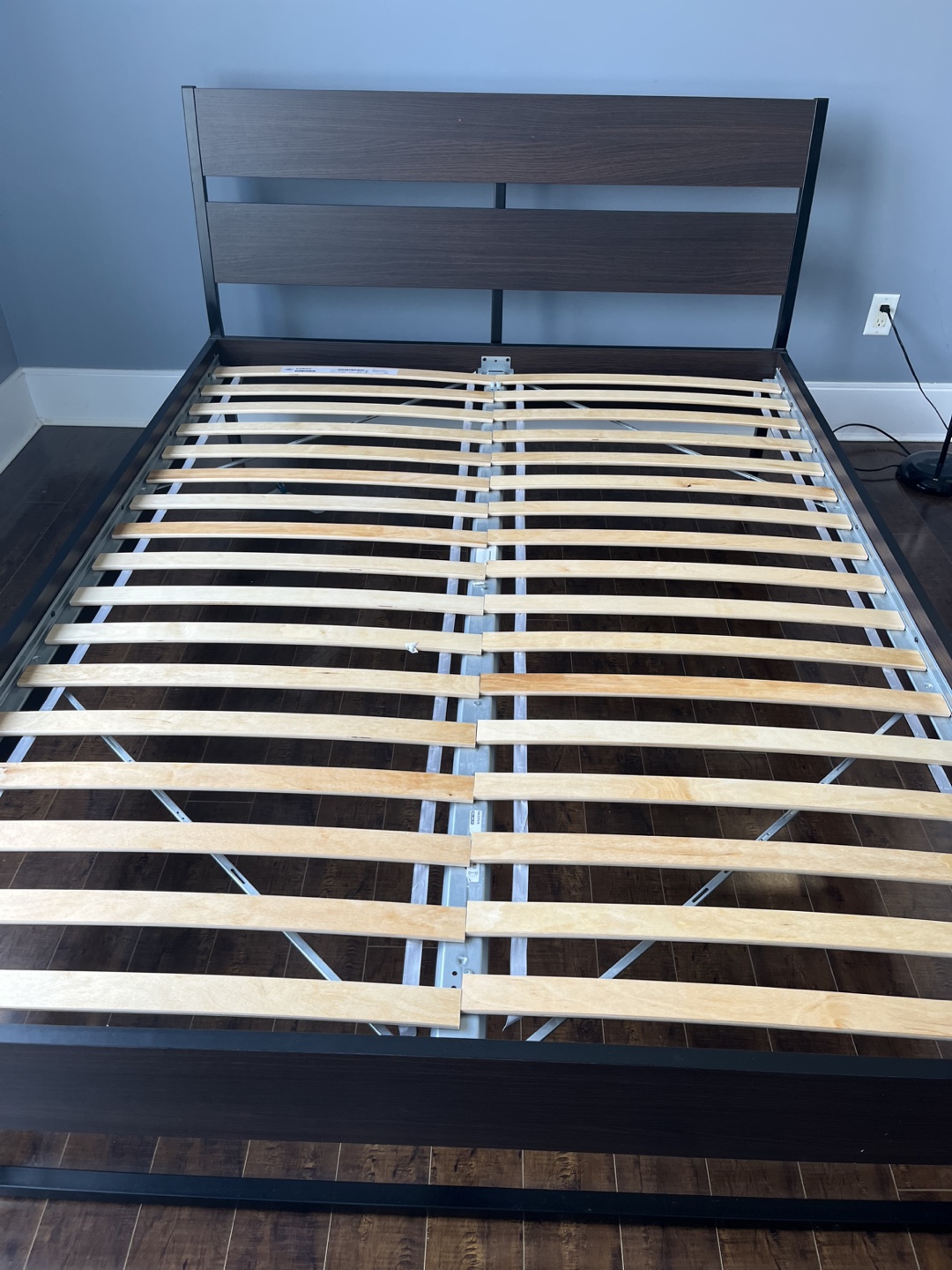 IKEA Queen Bed Frame with luroy slated base - photo 5