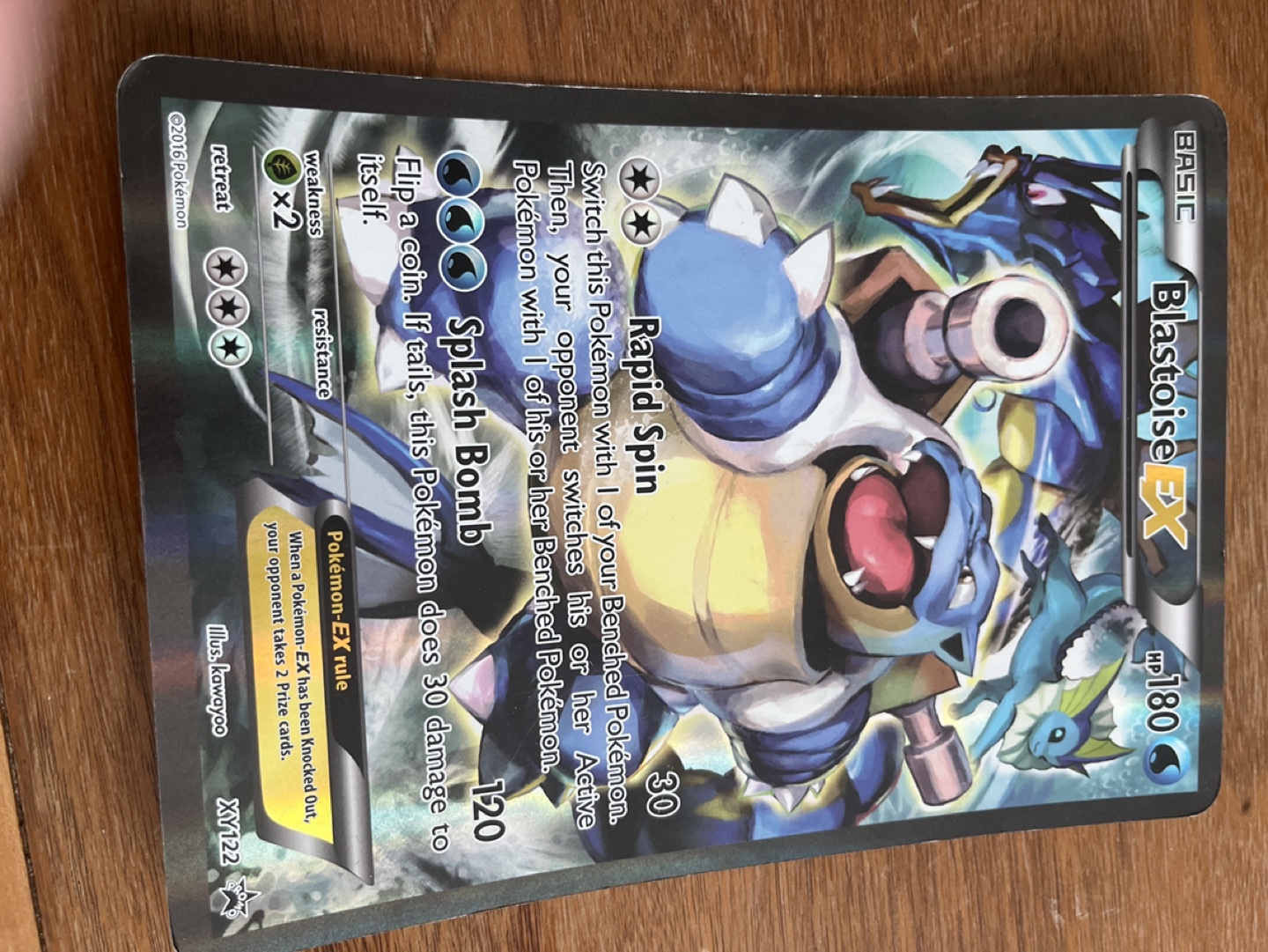 Blastoise EX XY122 Pokemon Card