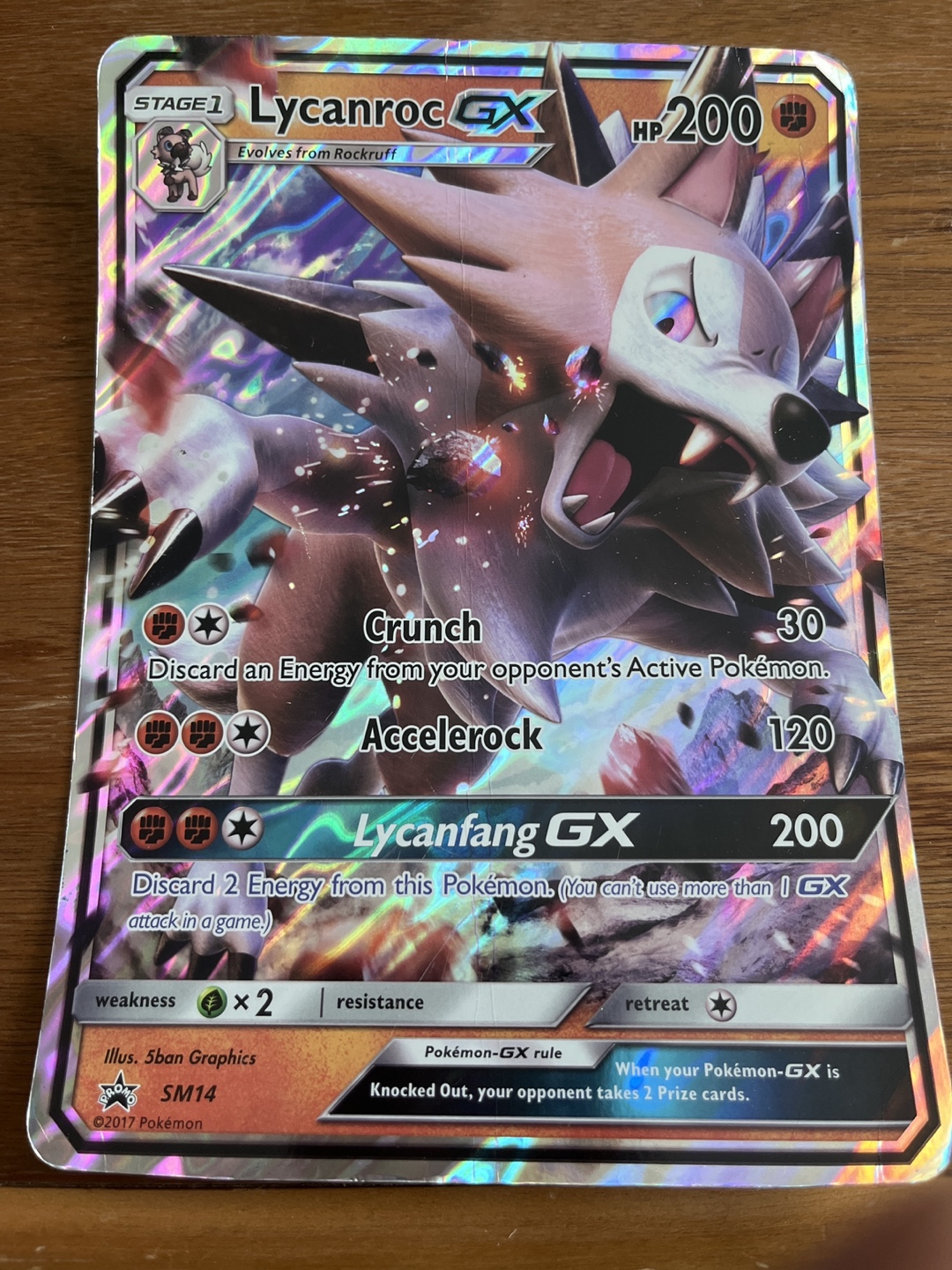 Pokemon Lycanroc GX Card - SM14
