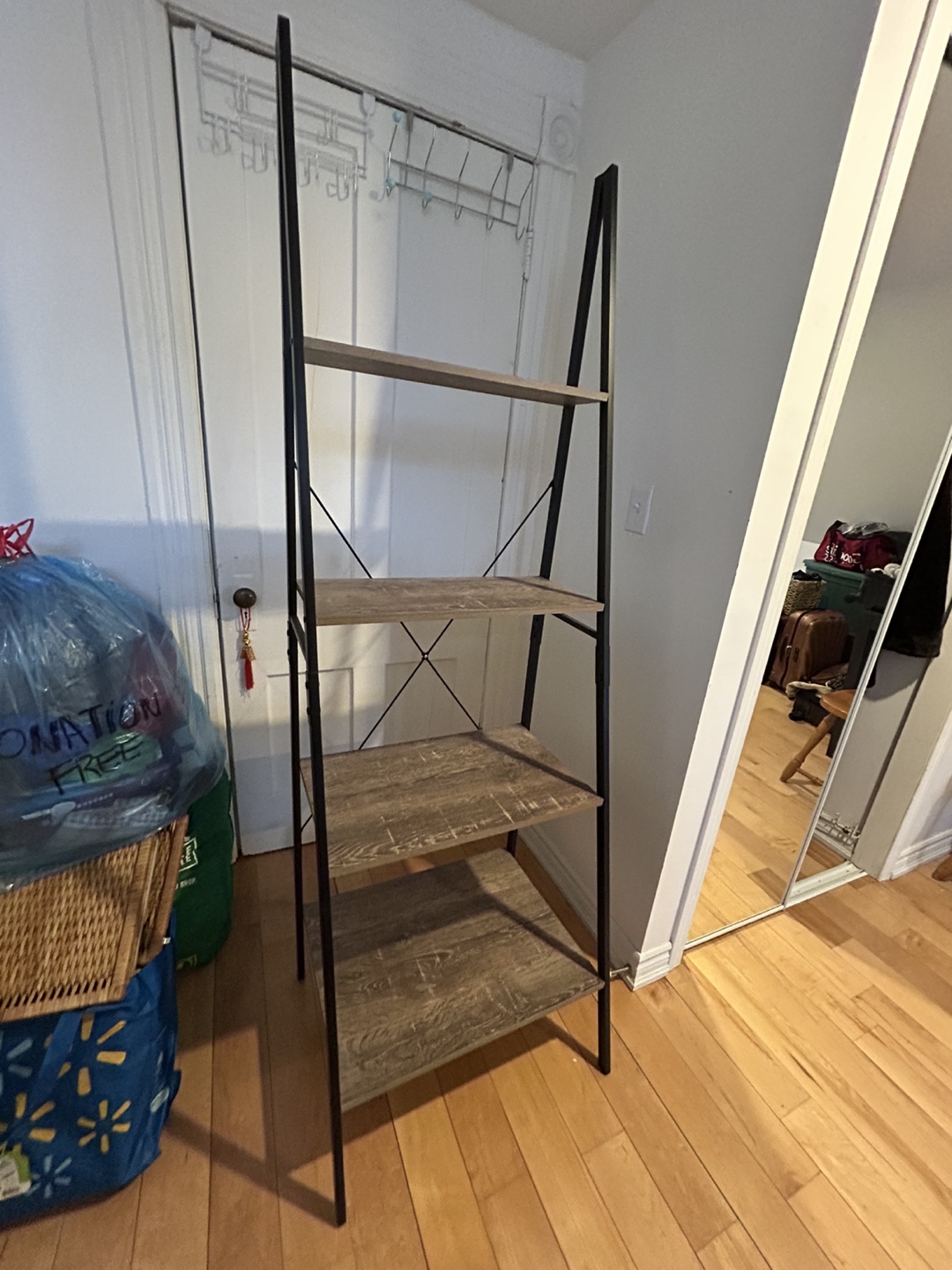 4-Shelf Ladder Bookcase - Industrial Style - photo 2