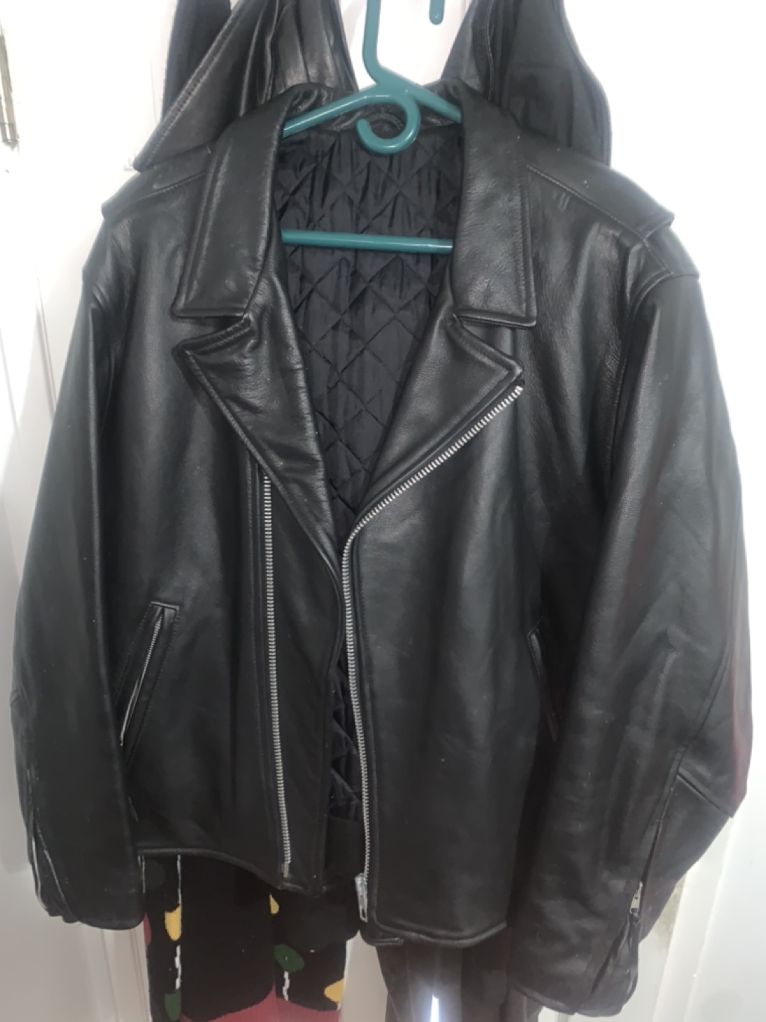 Men's Black Leather Shaker Motorcycle Jacket