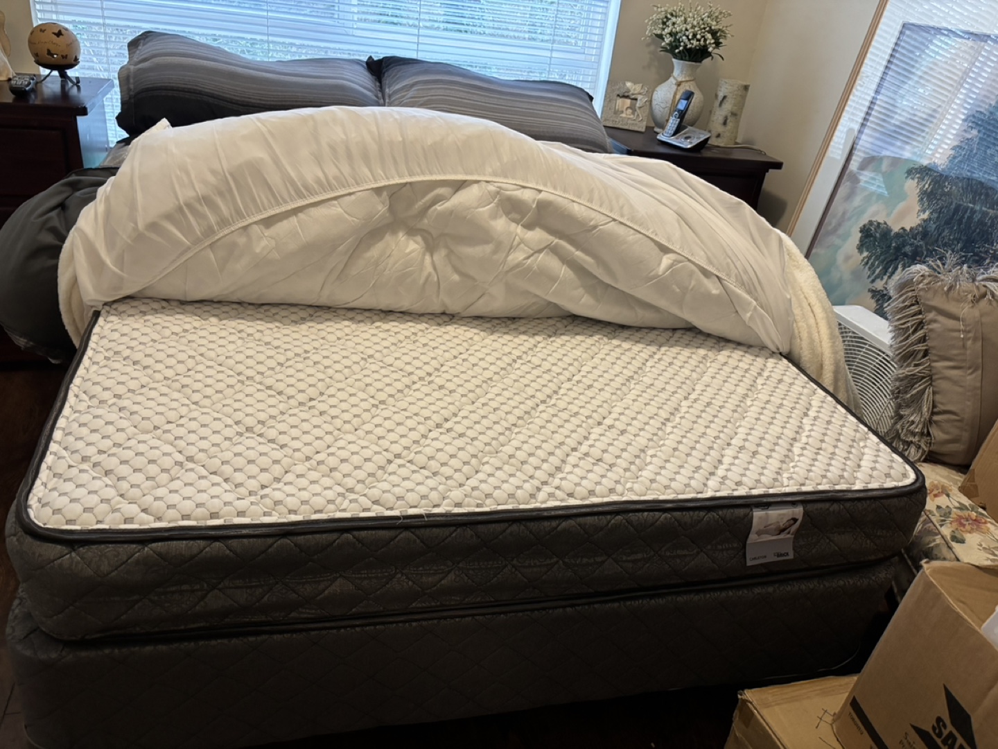 Double mattress, box spring and metal frame - photo 2