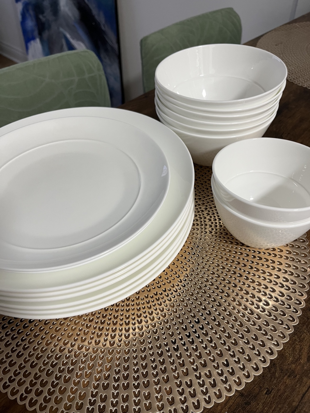 #freecycle White Dinnerware Set - Plates and Bowls