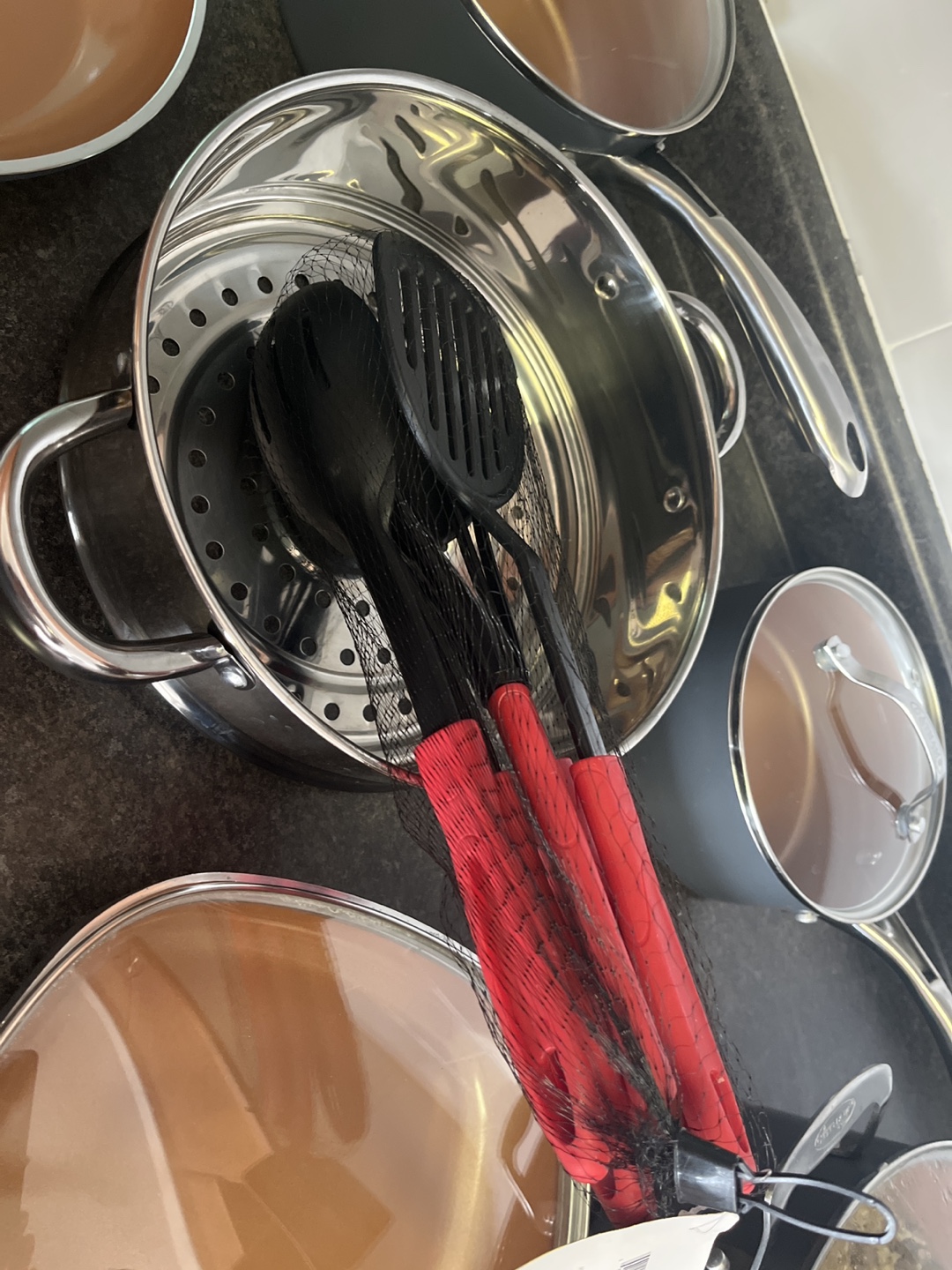 Copper Chef 10-Piece Cookware Set with Steamer - photo 2