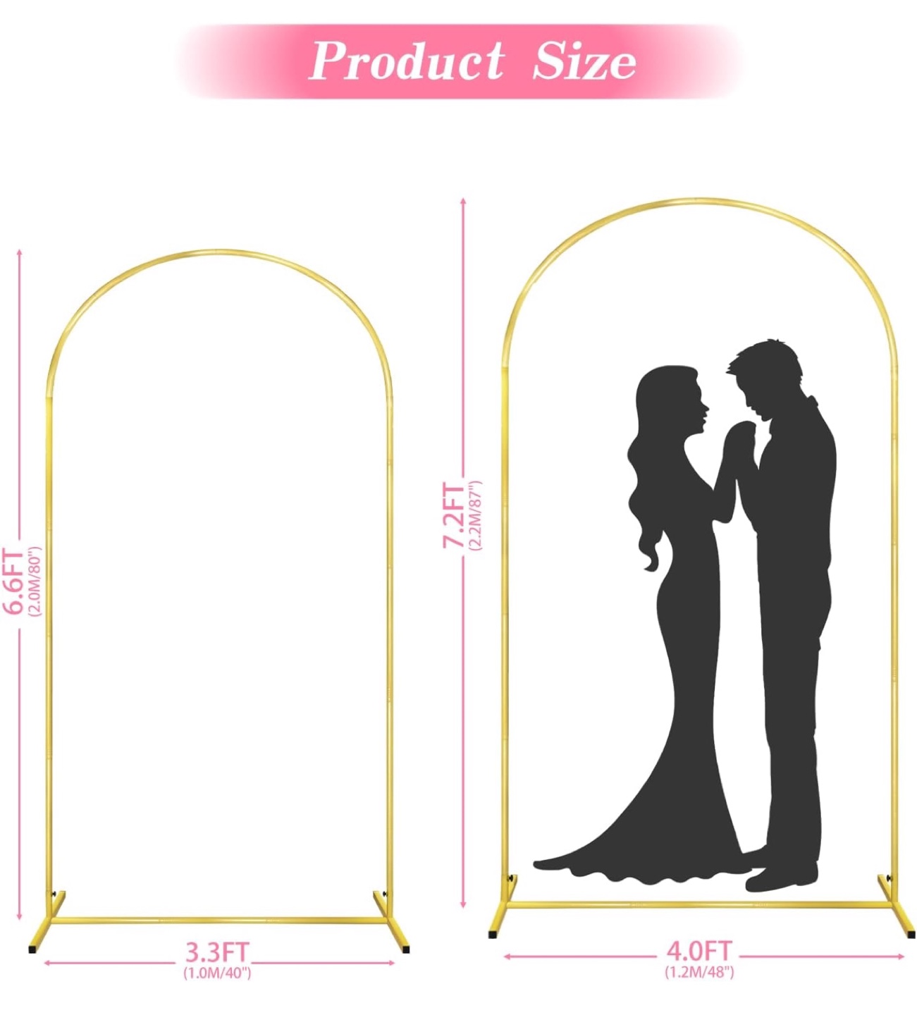 Gold Metal Arch Backdrop Stand - Decor - photo 4