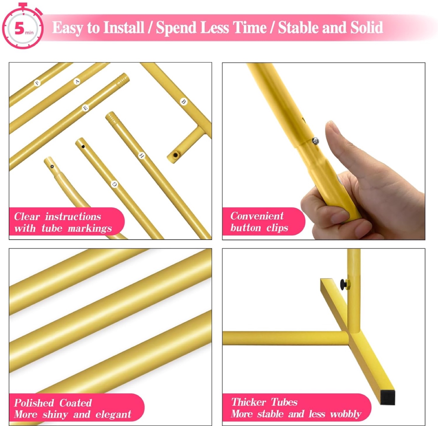 Gold Metal Arch Backdrop Stand - Decor - photo 3