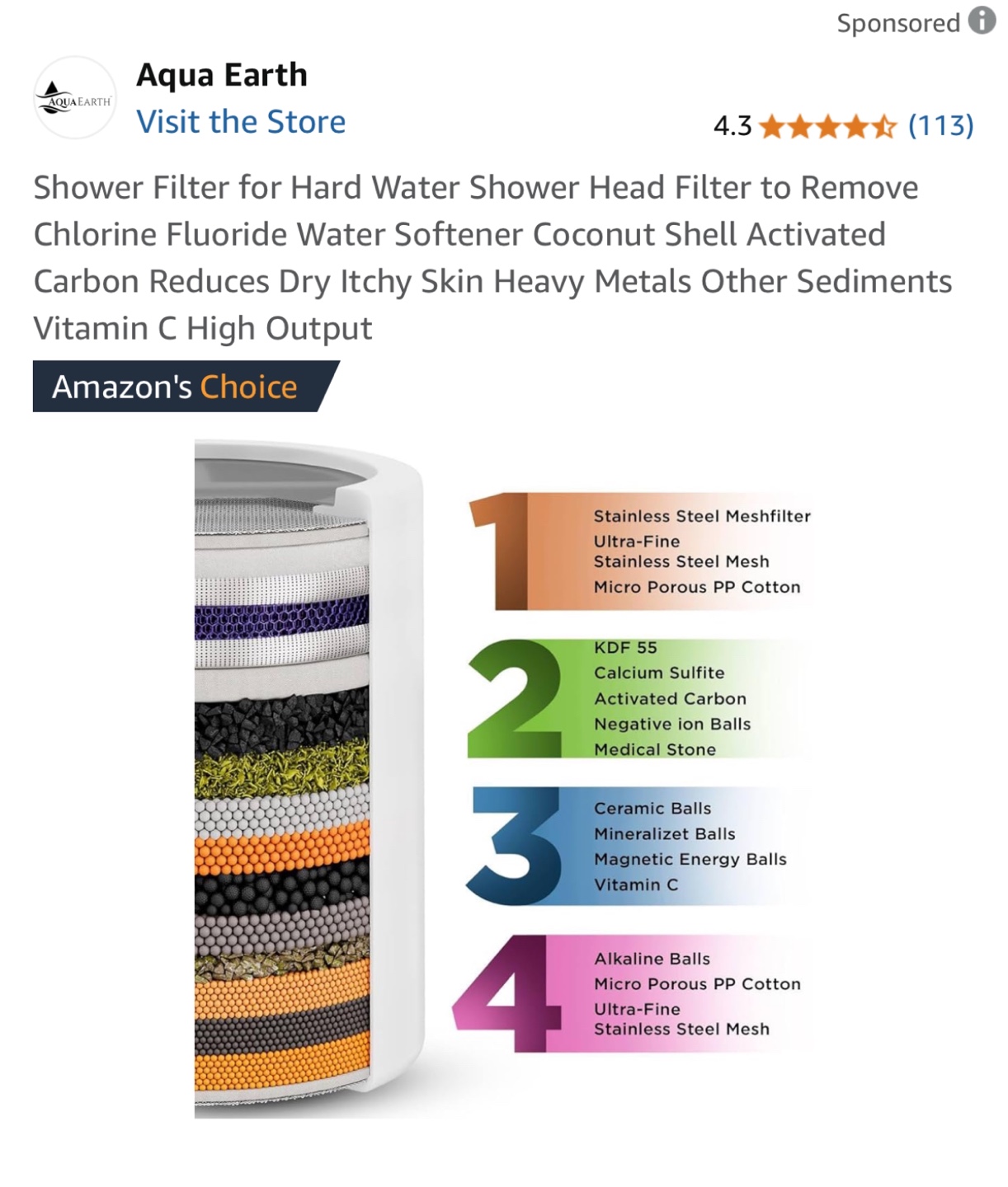 Aqua Earth 15-Stage Shower Filter - New in Box - photo 4