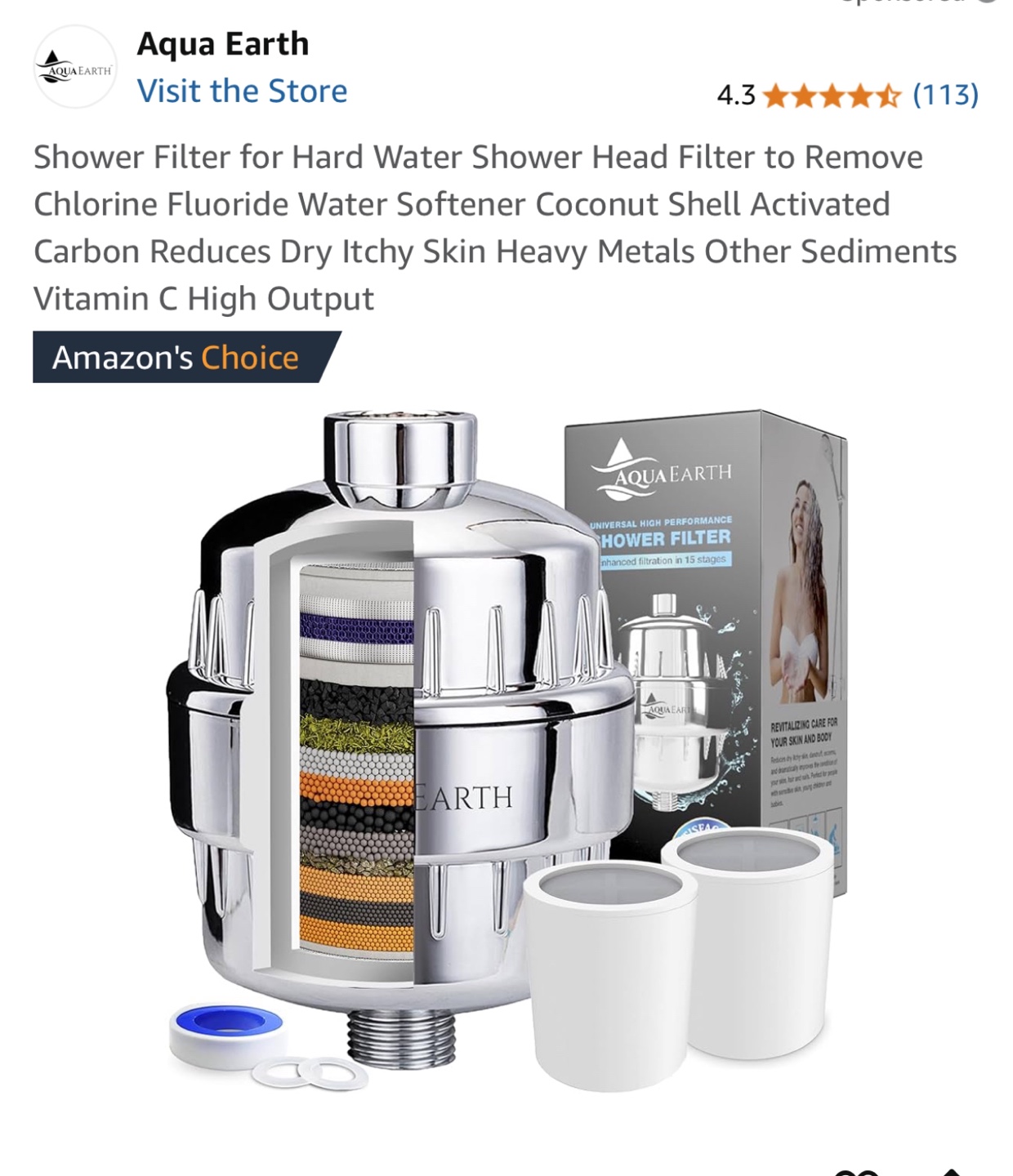 Aqua Earth 15-Stage Shower Filter - New in Box - photo 3