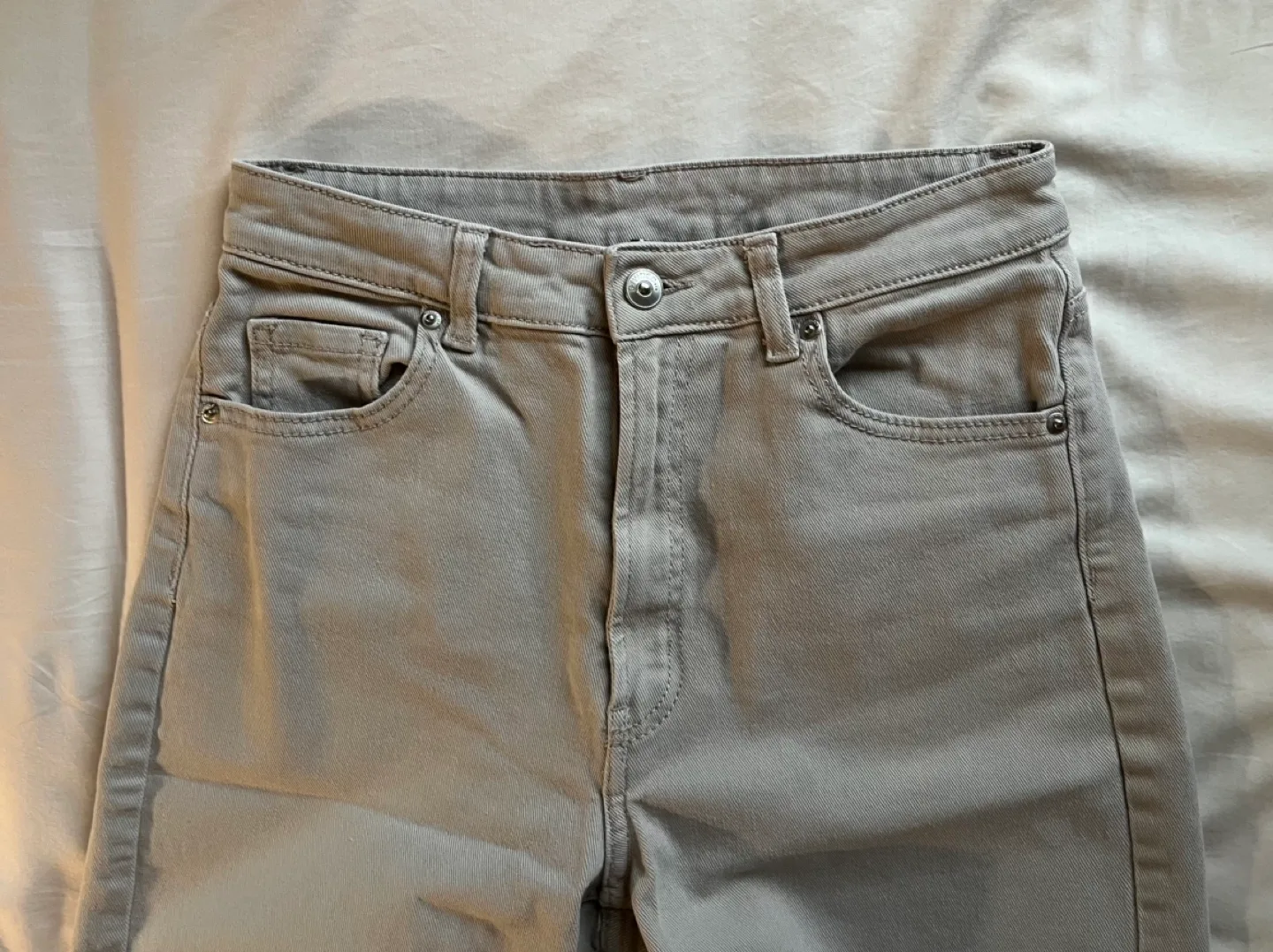 Light Grey/Beige Wide Leg pants image indicator(2)