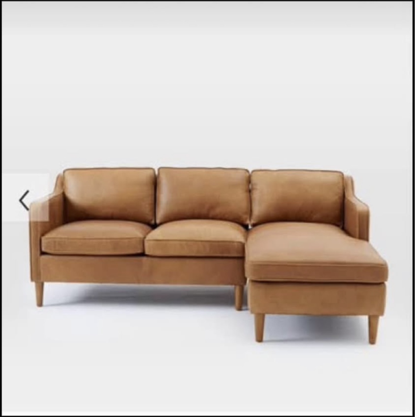 Leather Sectional Sofa Couch West Elm - photo 2