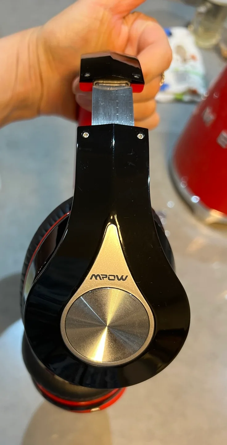 MPOW Wireless Over-Ear Headphones - Black and Red thumbnail