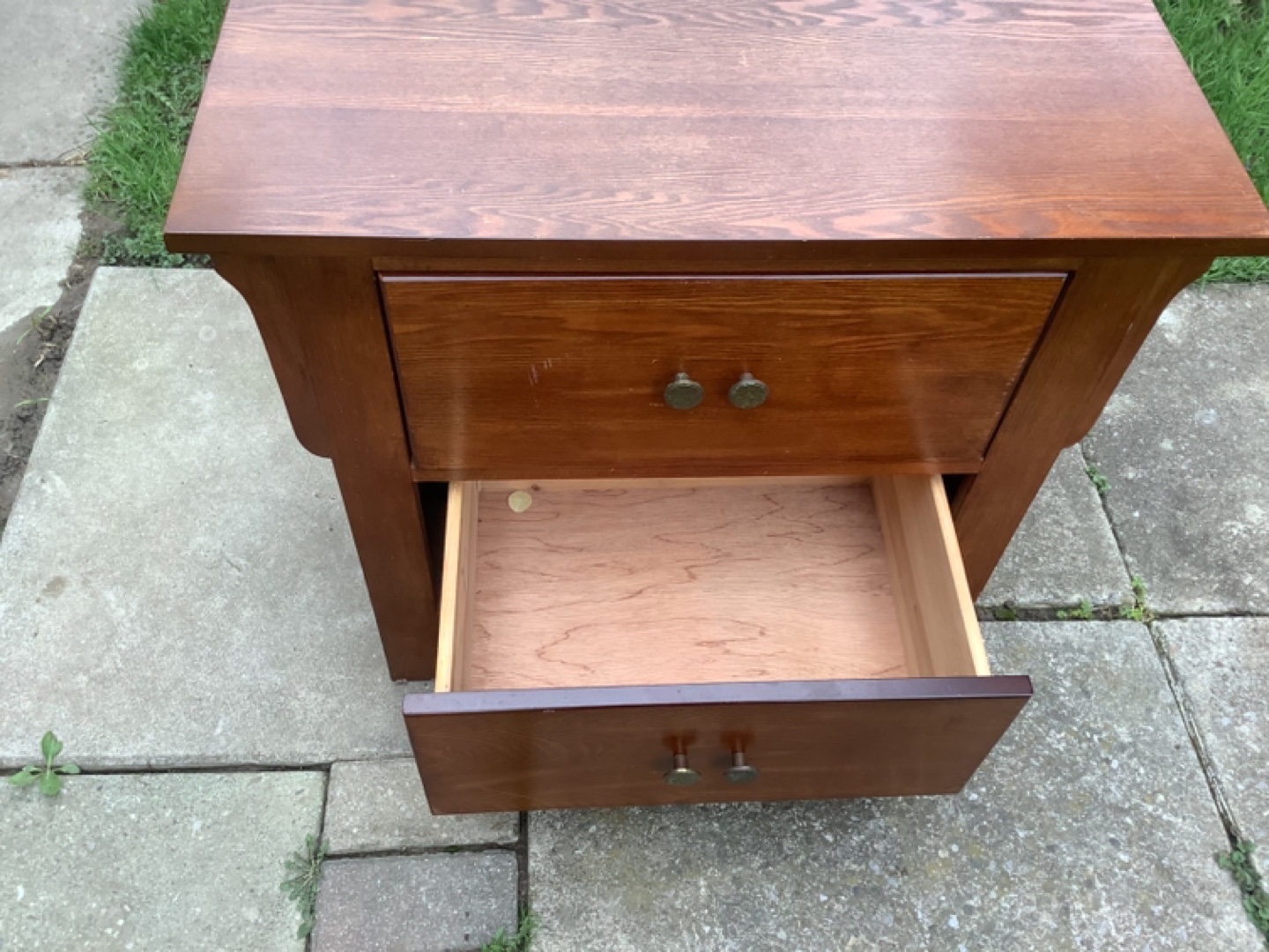 Two-Drawer Wooden Nightstand - photo 3