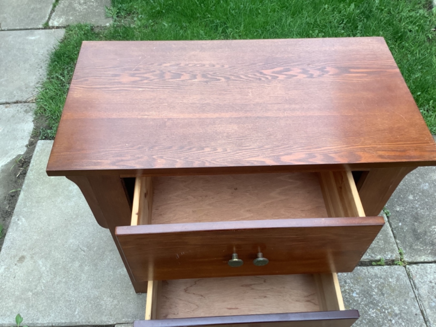 Two-Drawer Wooden Nightstand - photo 2