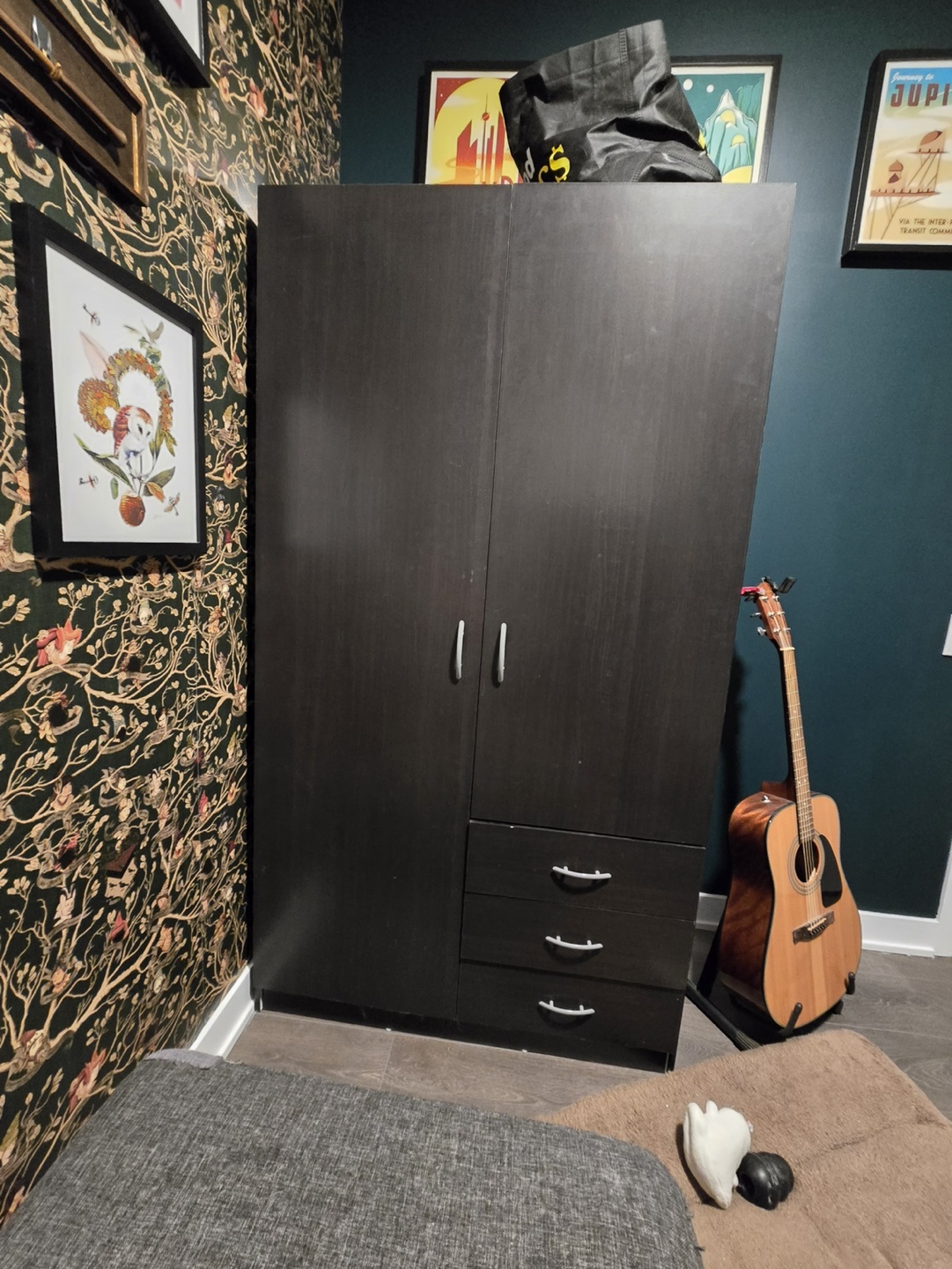 Double Door Wardrobe with Drawers