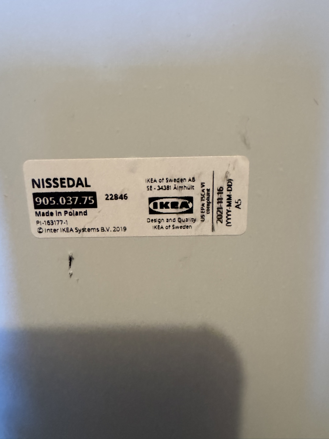 IKEA NISSEDAL Full-Length Mirror - White - photo 4