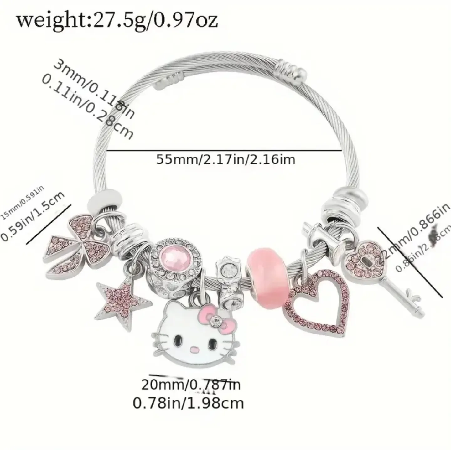 Hello Kitty Charm Bracelet image indicator(4)