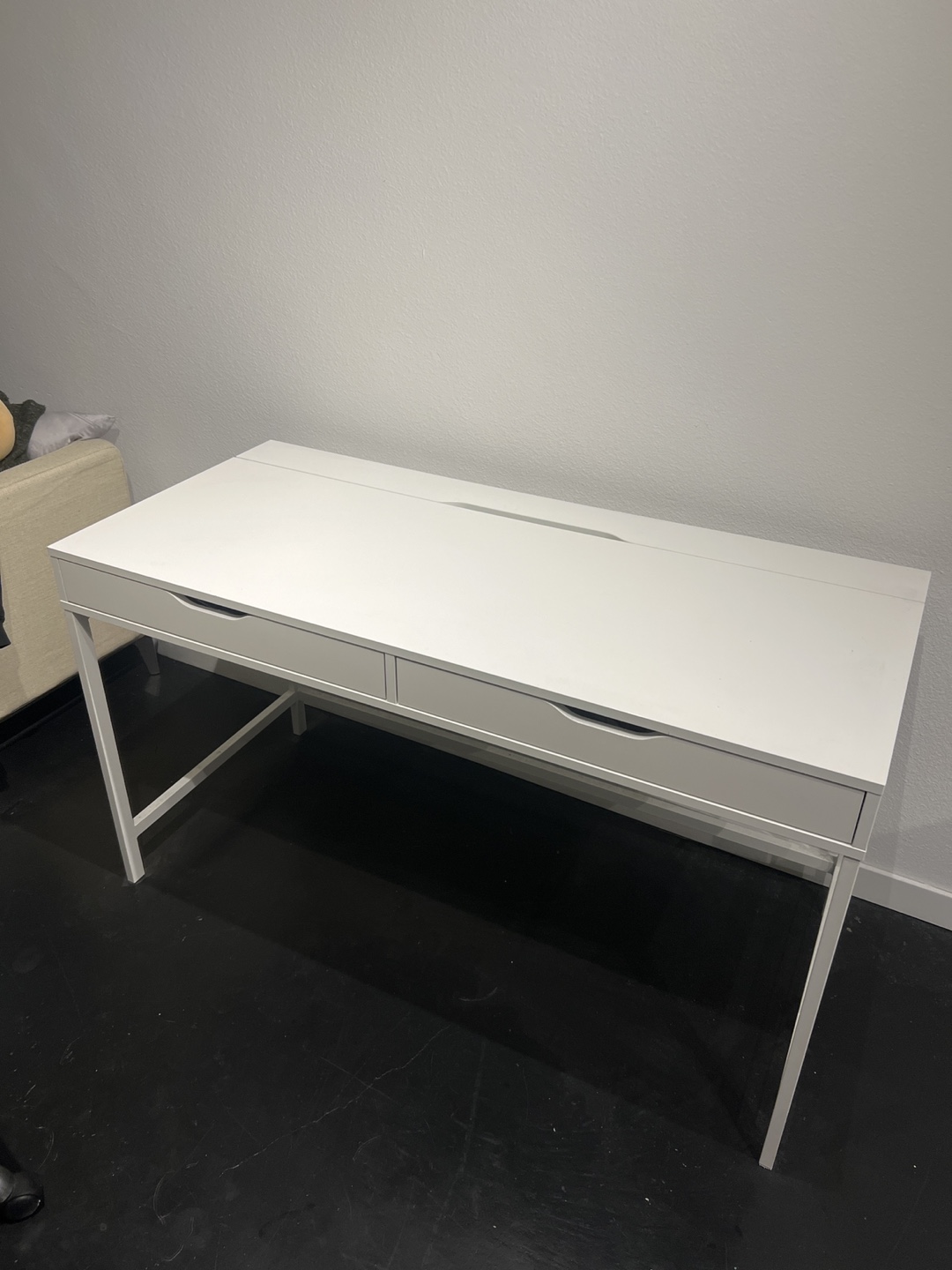 IKEA Alex White Desk with Two Drawers