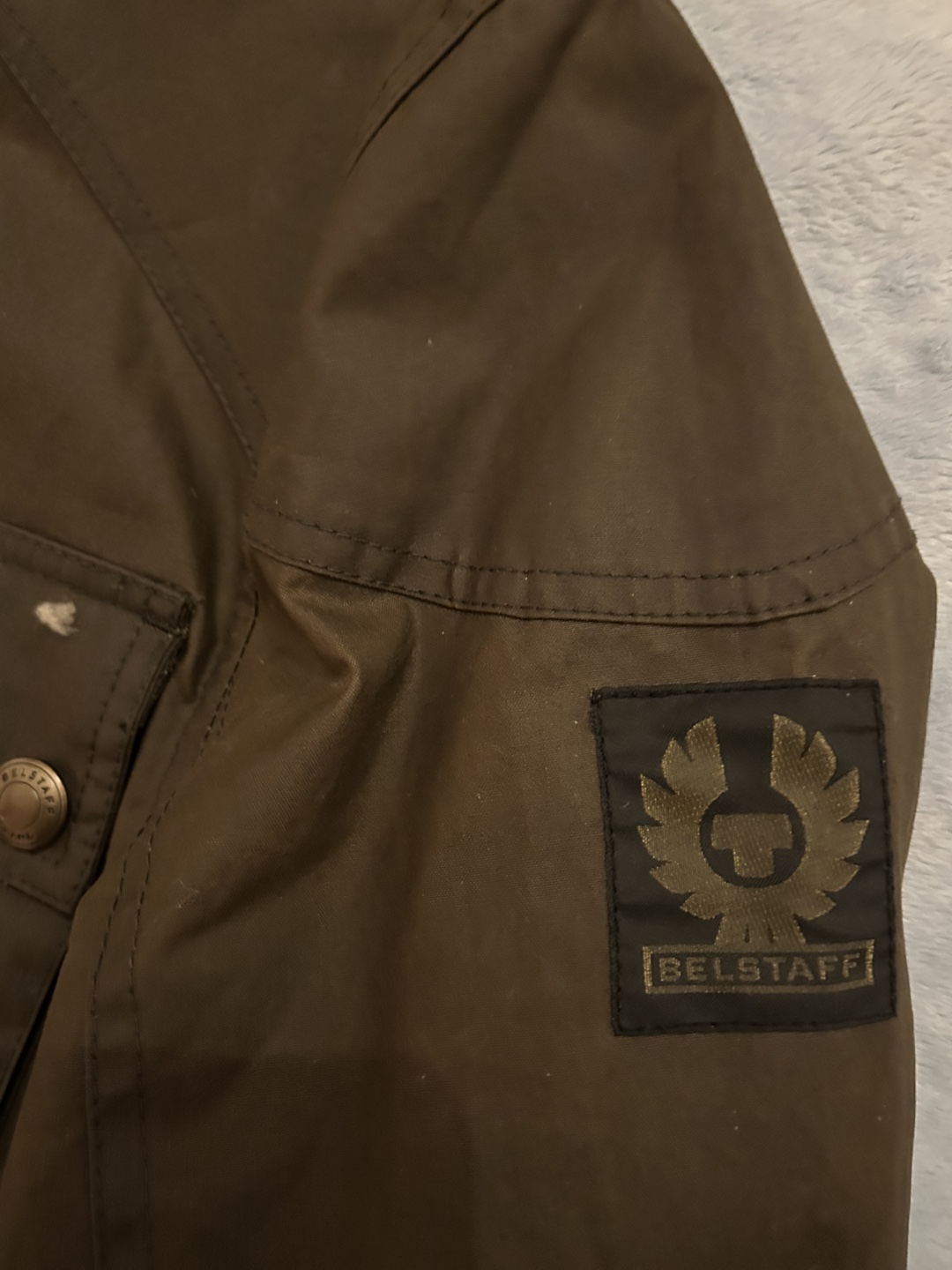BELSTAFF waxed racemaster faded Olive jacket - photo 2