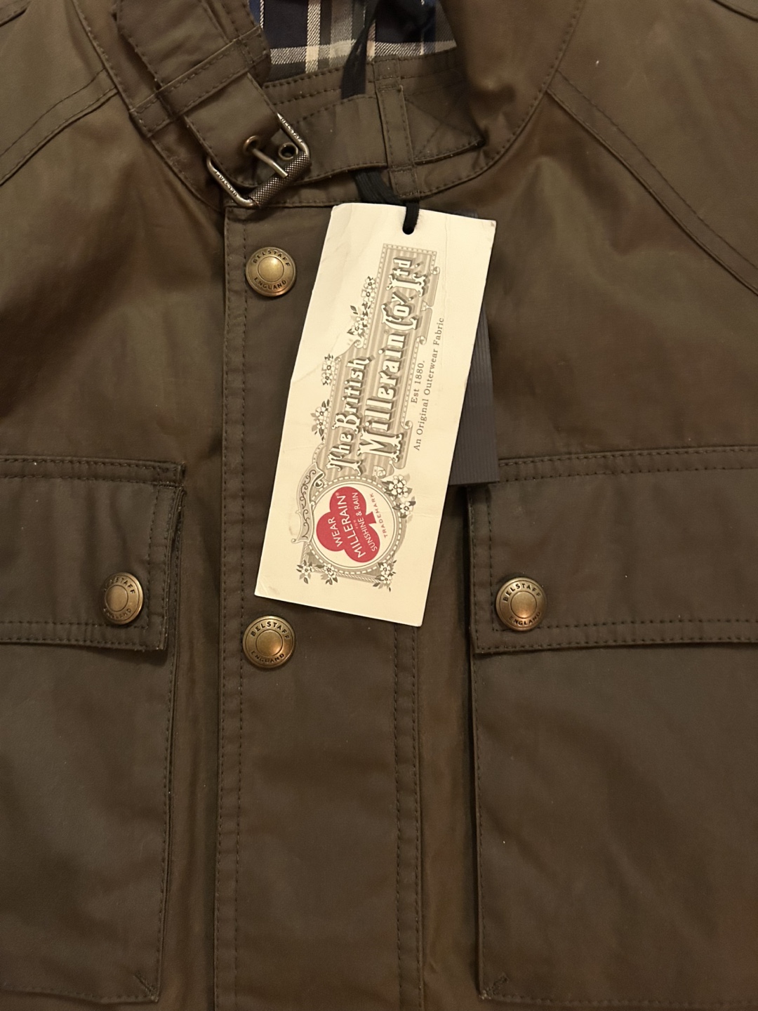 BELSTAFF waxed racemaster faded Olive jacket - photo 5