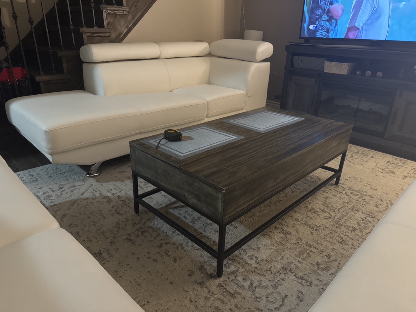 White Leather Sectional Sofa