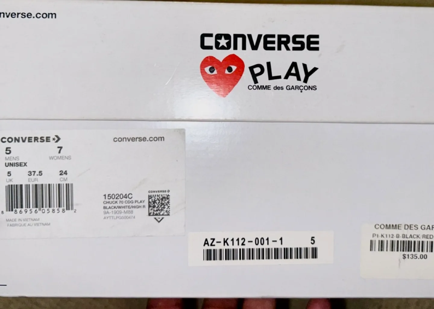 Converse x Comme des Garçons PLAY Chuck 70 High Top Sneakers image indicator(2)