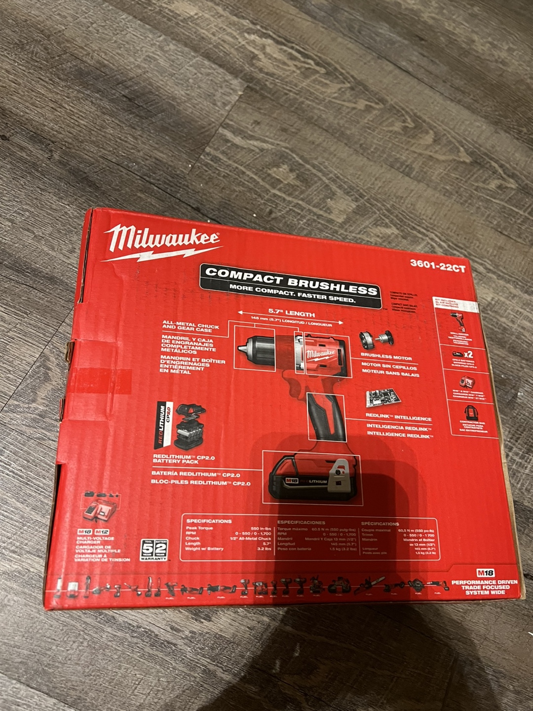 Milwaukee M18 1/2" Compact Brushless Drill Kit (NEW) - photo 2