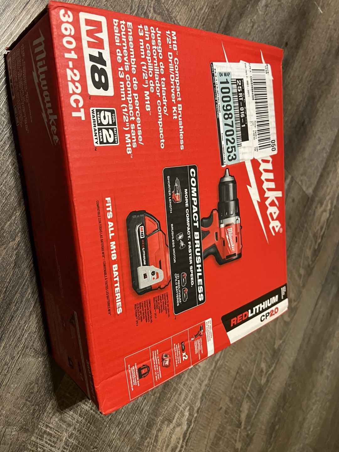 Milwaukee M18 1/2" Compact Brushless Drill Kit (NEW)