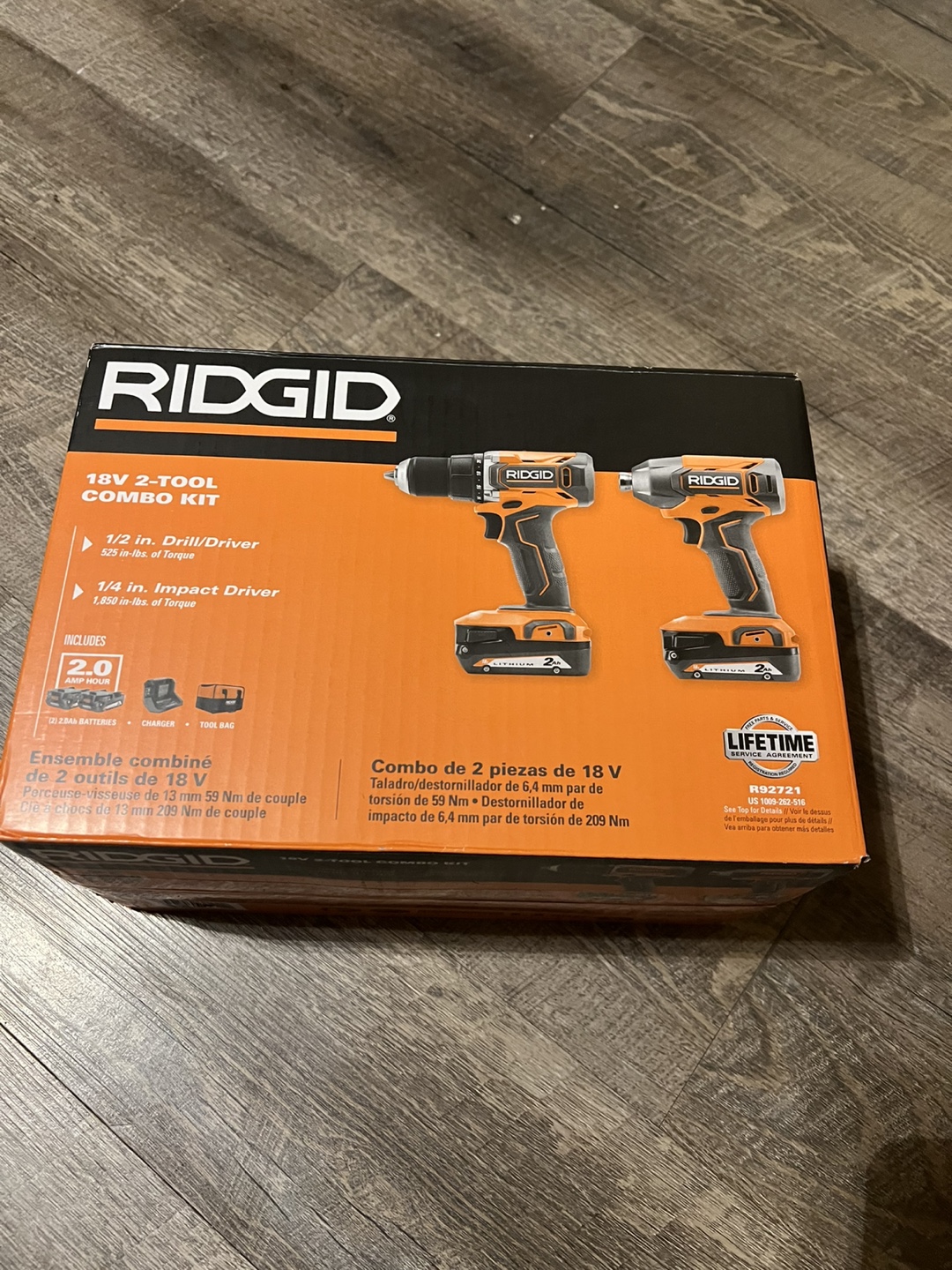 RIDGID 18V 2-Tool Combo Kit (NEW) - photo 3