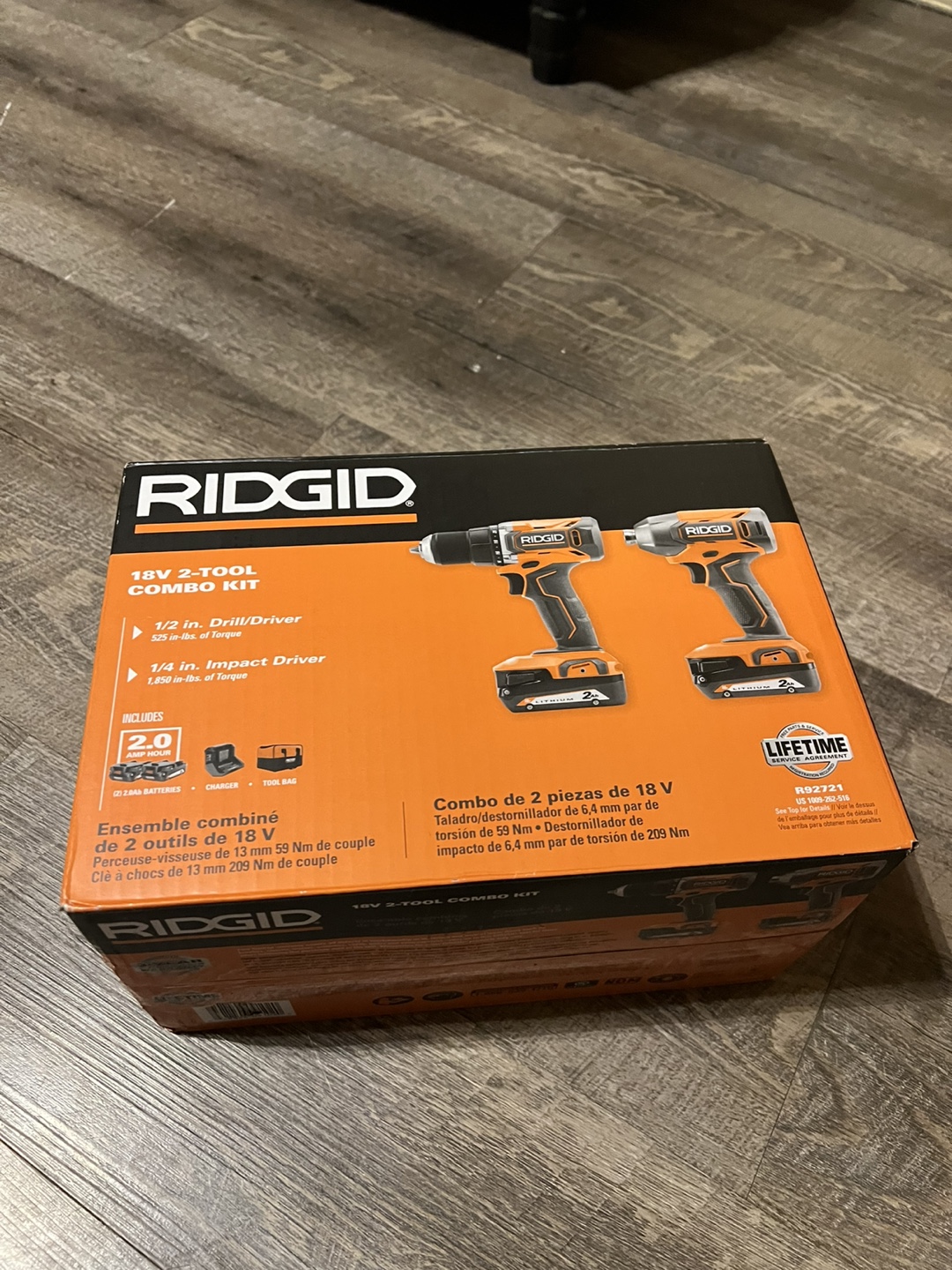 RIDGID 18V 2-Tool Combo Kit (NEW) - photo 2