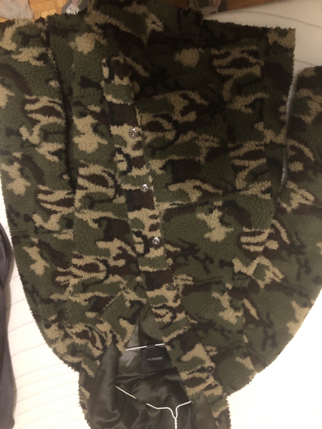 Forever 21 Camo Sherpa Jacket