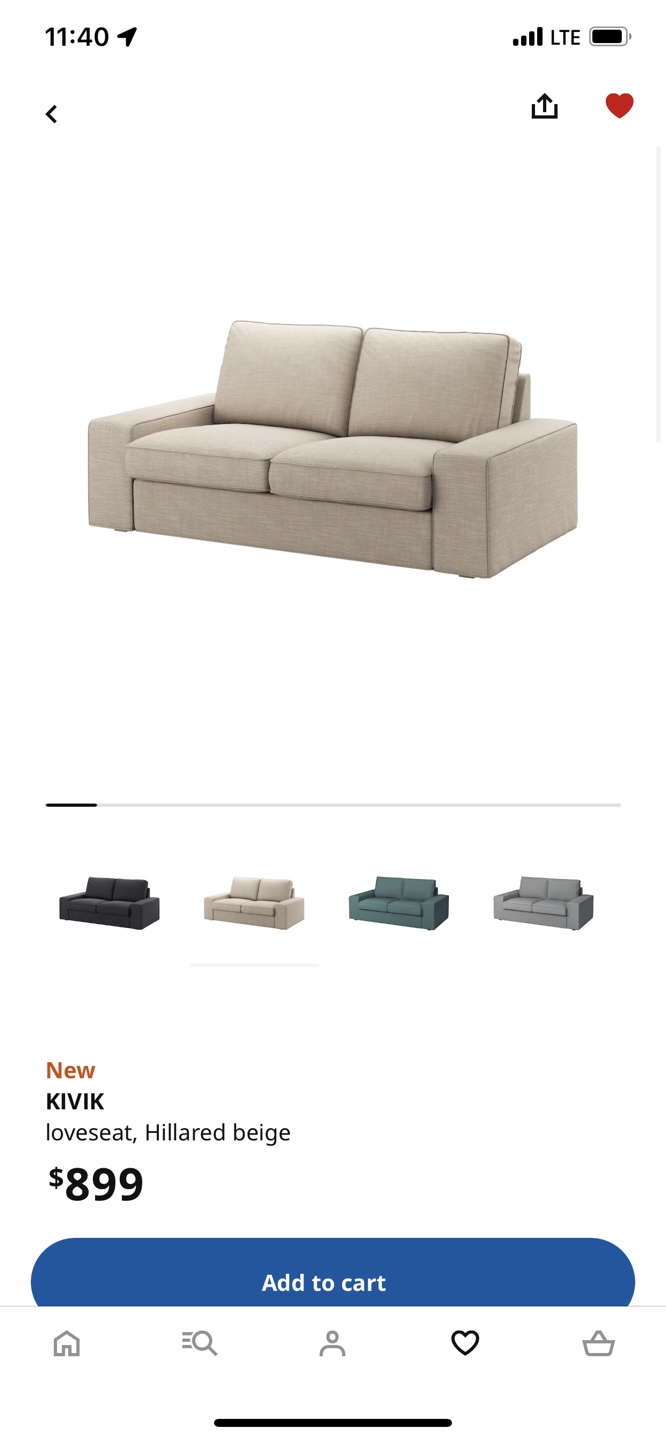 IKEA KIVIK Loveseat - Beige - photo 2