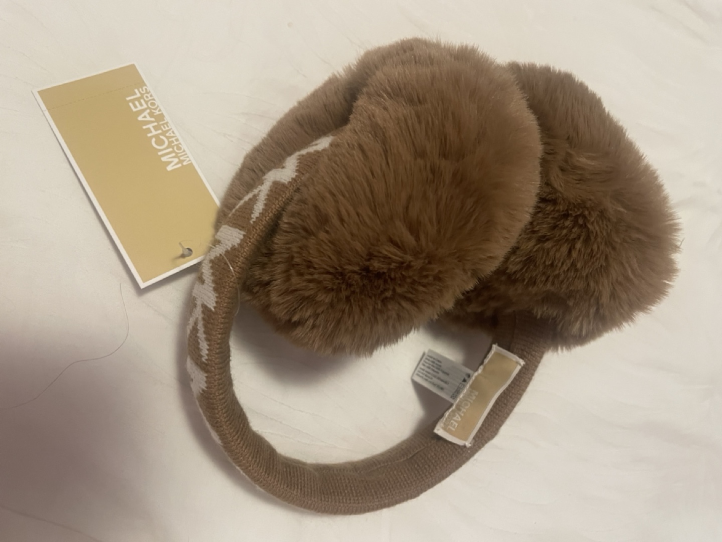 Michael Kors Brown Faux Fur Earmuffs