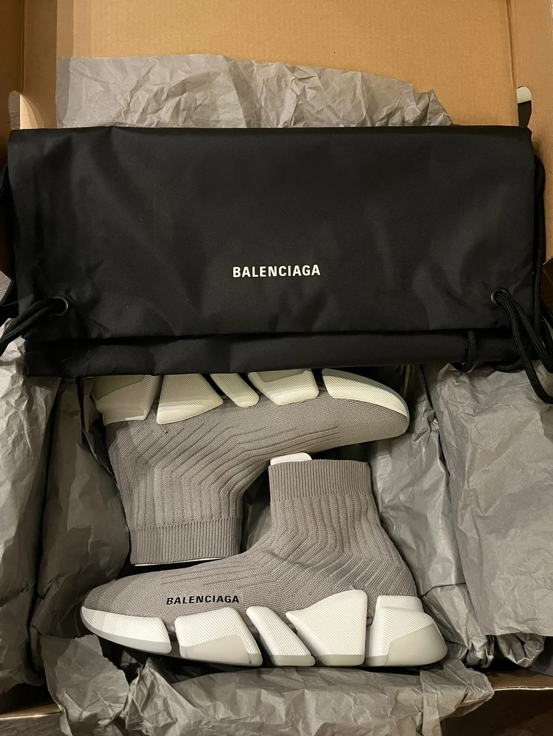 Balenciaga Speed Sock Sneakers - Grey - Women's Size 7 image indicator(2)