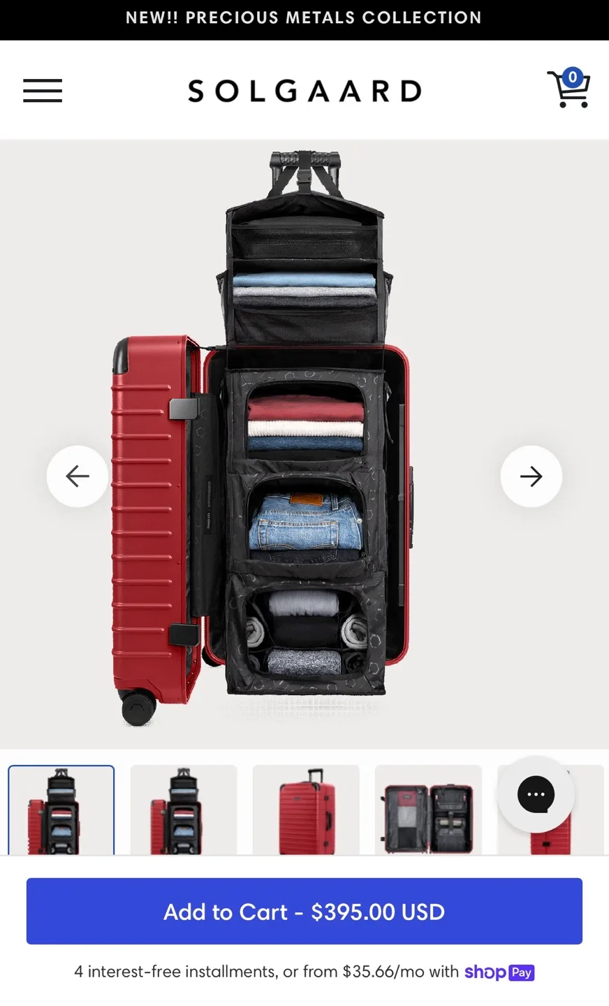 Solgaard Carry-on Suitcase - Red image indicator(2)