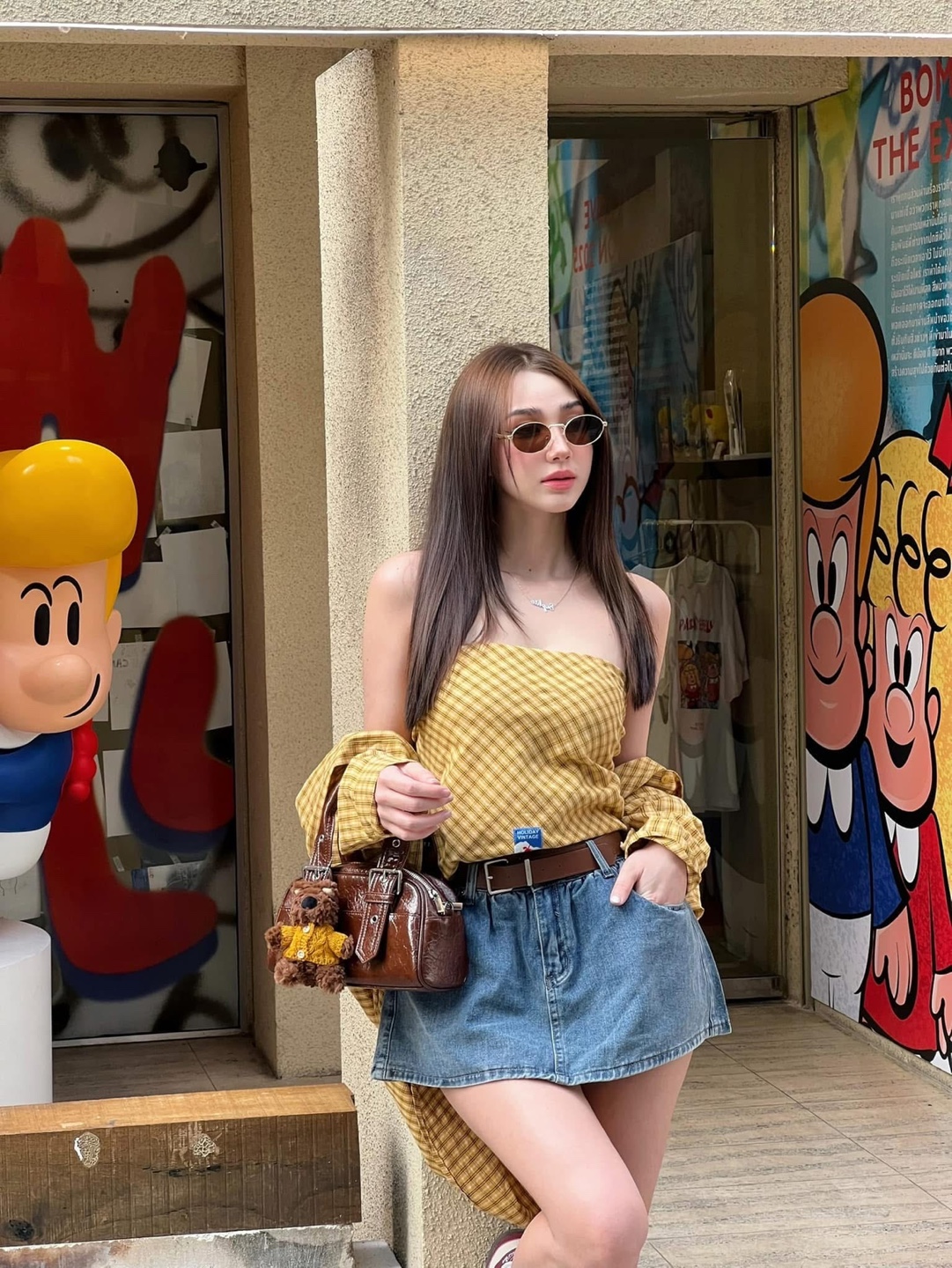 Yellow Gingham Oversized Shirt Jacket - photo 3
