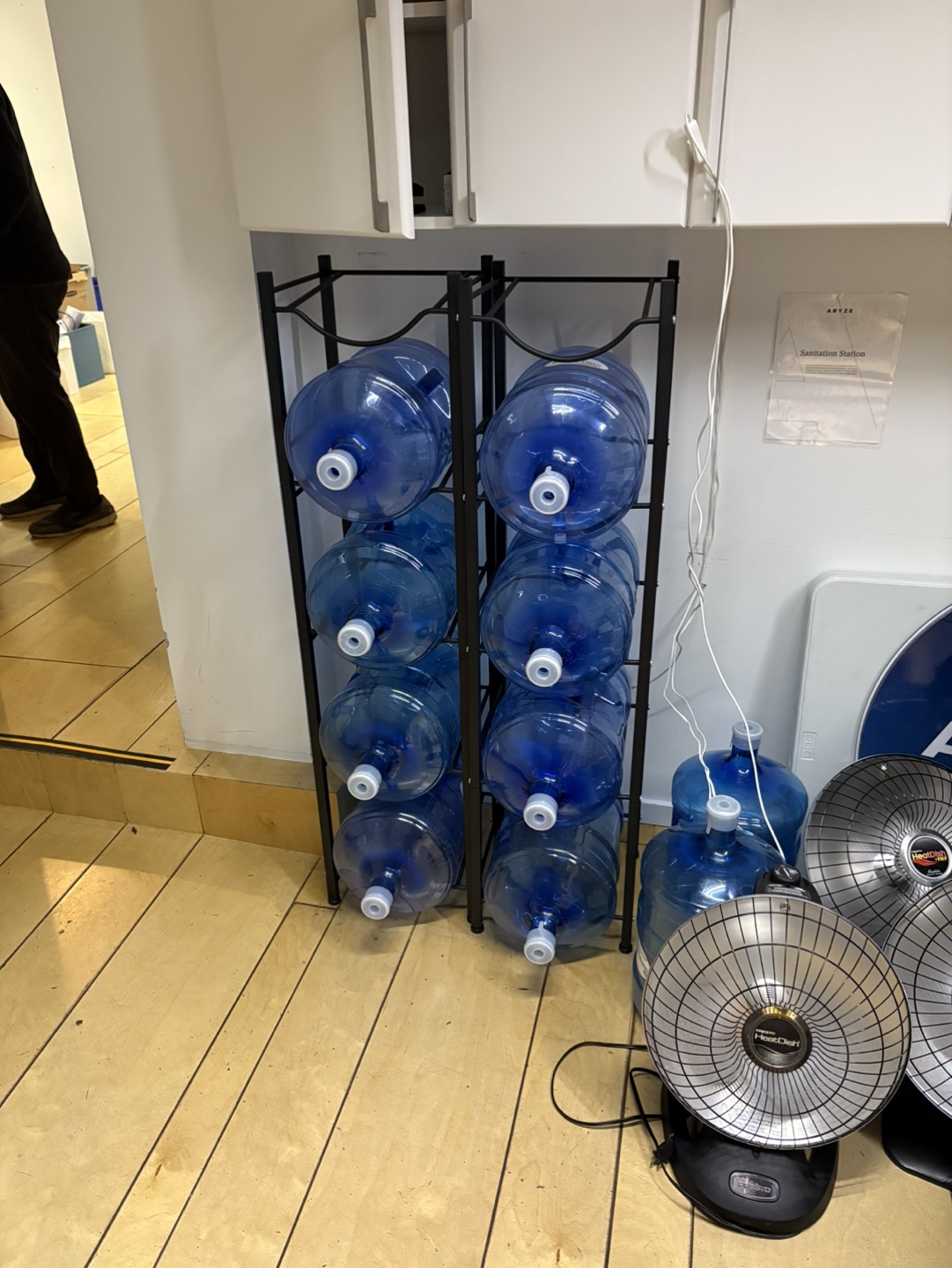 5 tier water cooler jug stand x 2