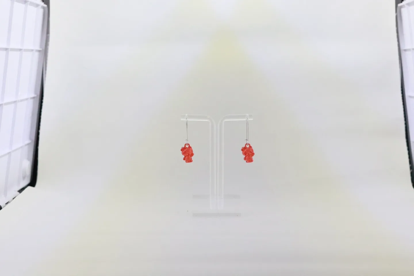 Cute Red Hello Kitty Dangle Earrings image indicator(4)