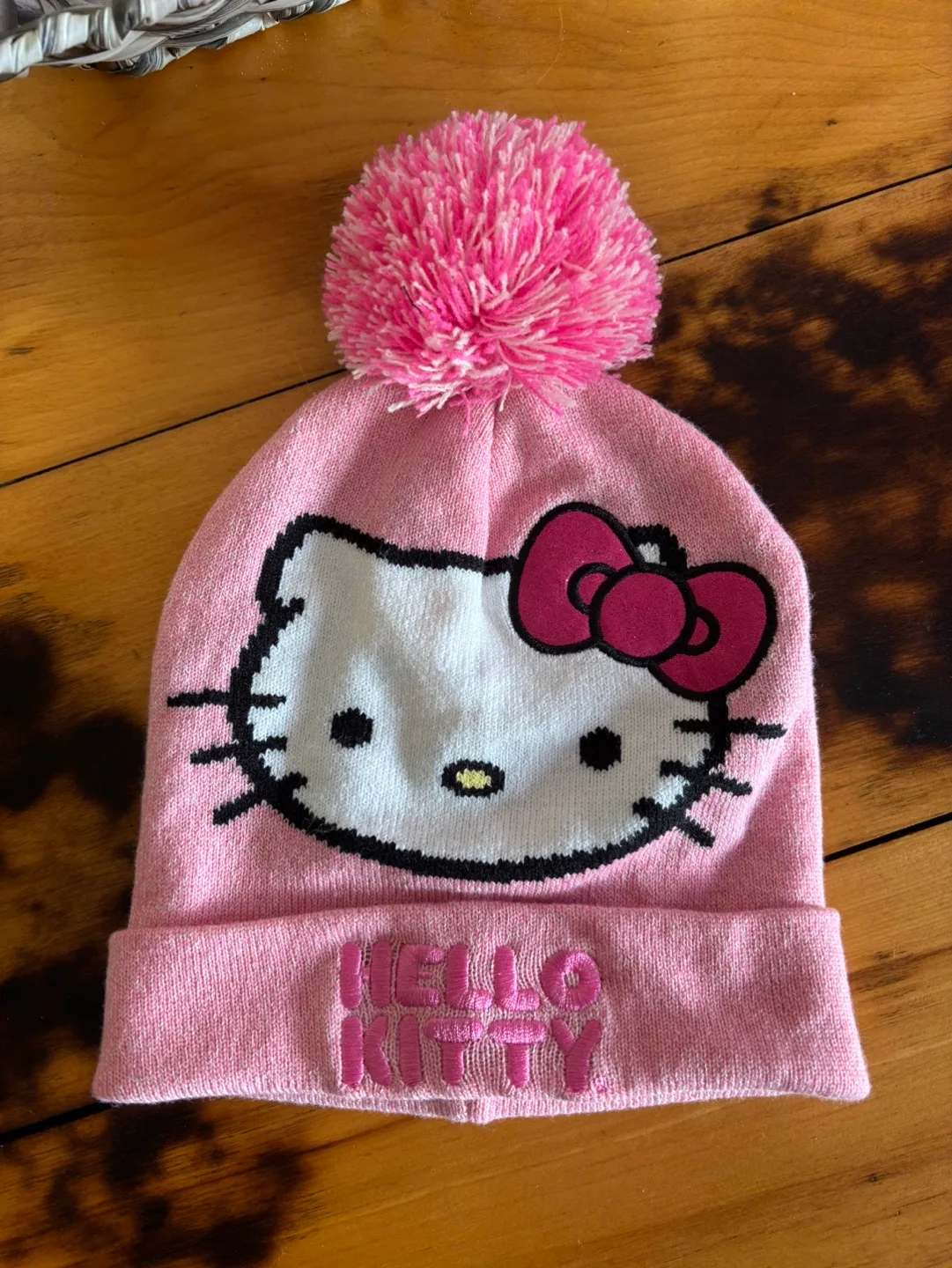 Hello Kitty Pink Beanie with Pom Pom thumbnail