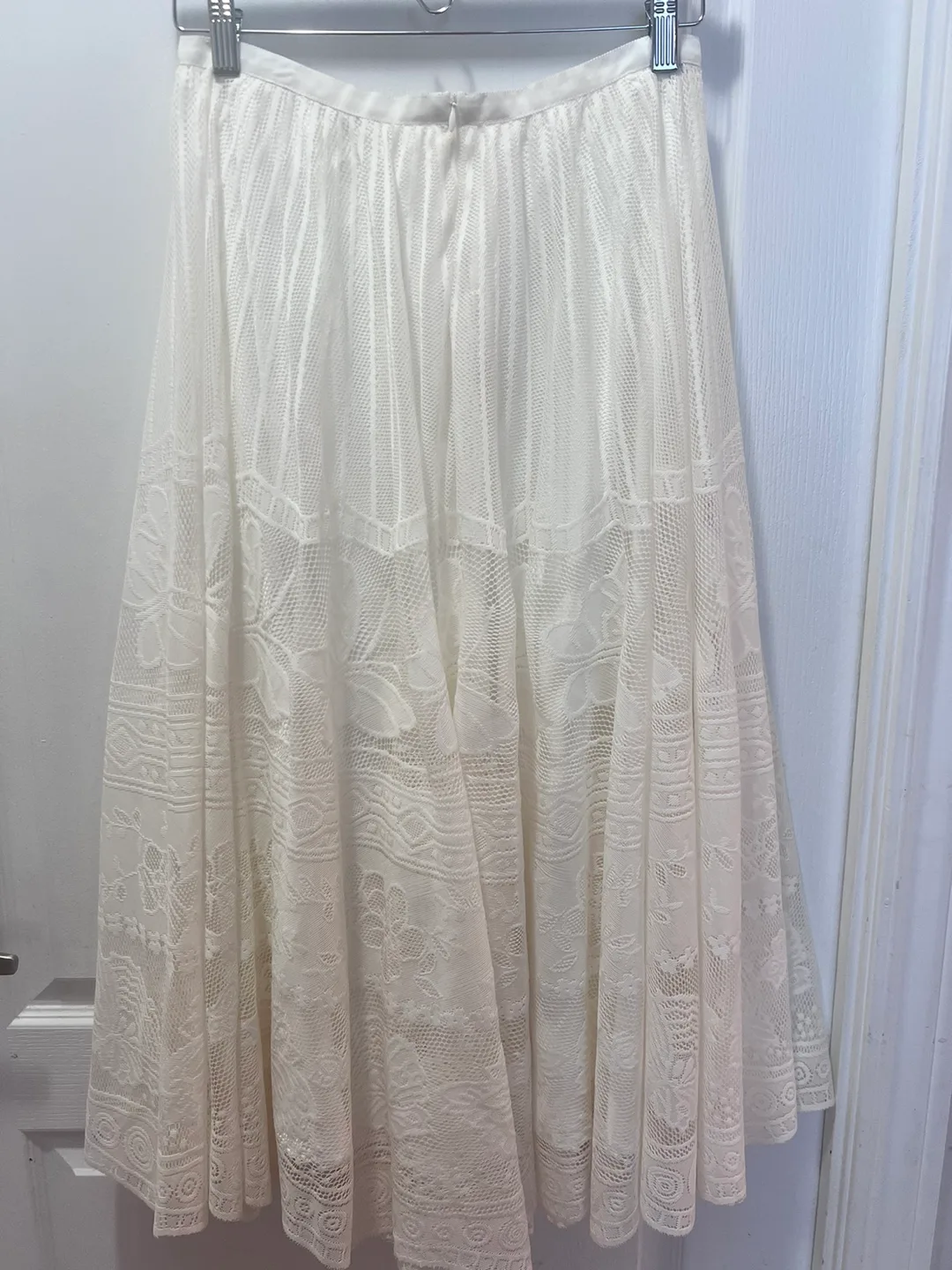 White Lace Midi Skirt Dior inspired image indicator(6)