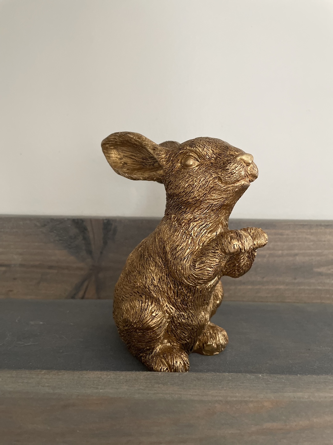 Gold Bunny Figurine