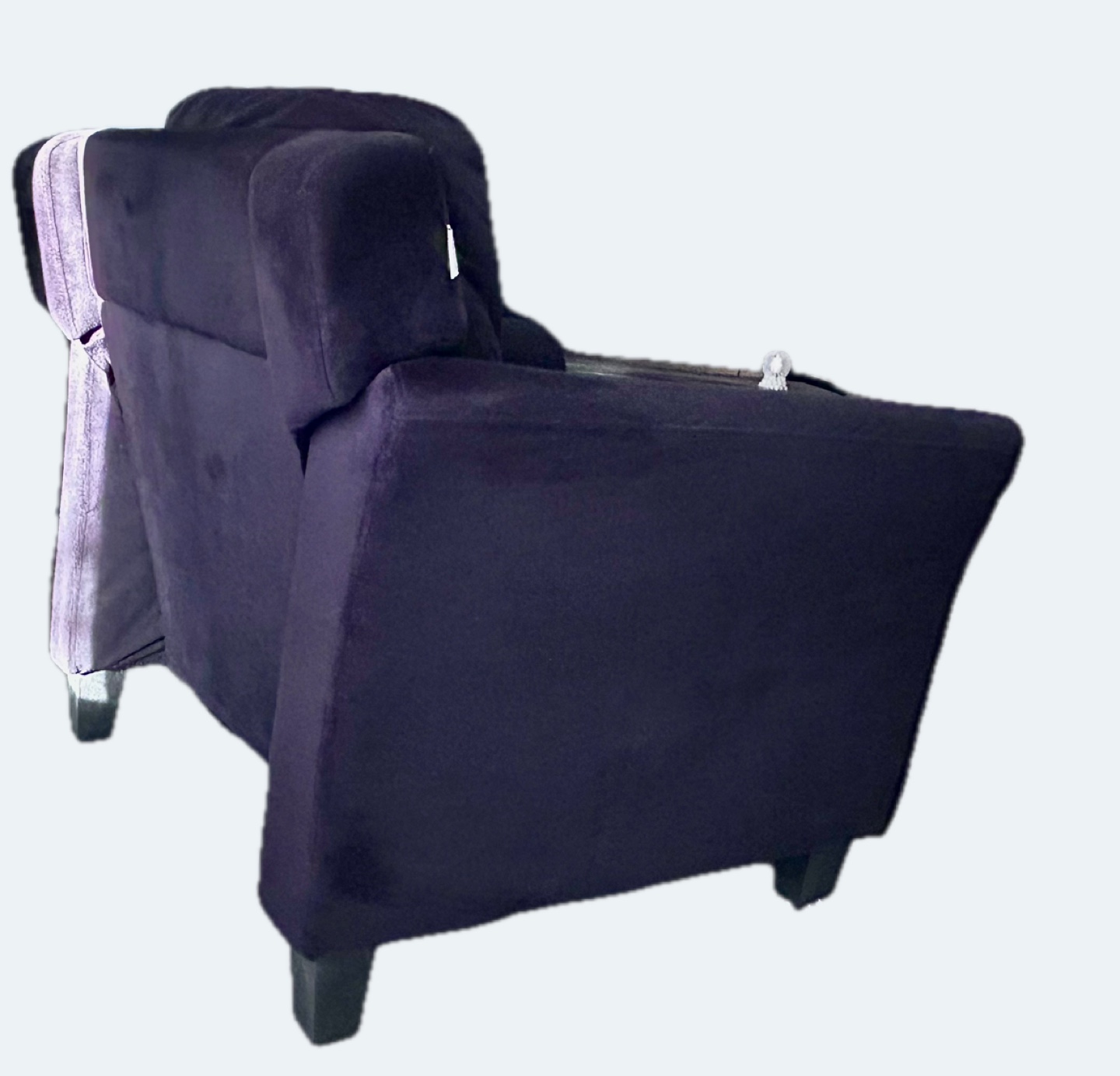 Dark-coloured Velvet love seat - photo 3