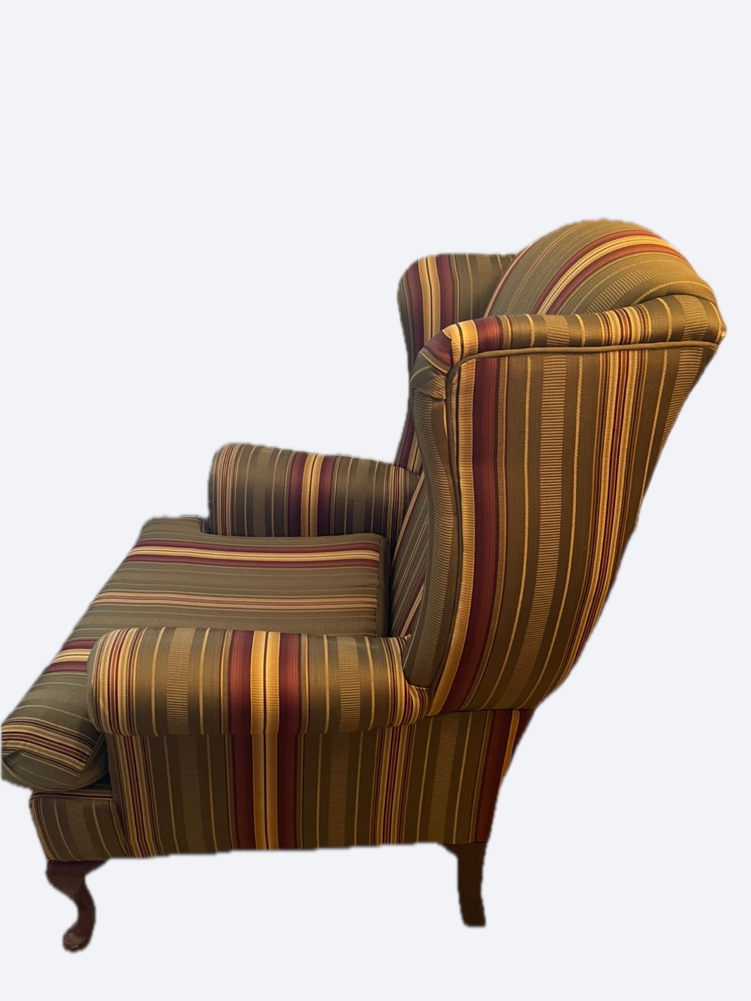 Pair of Wingback Chairs - Striped Upholstery - photo 3