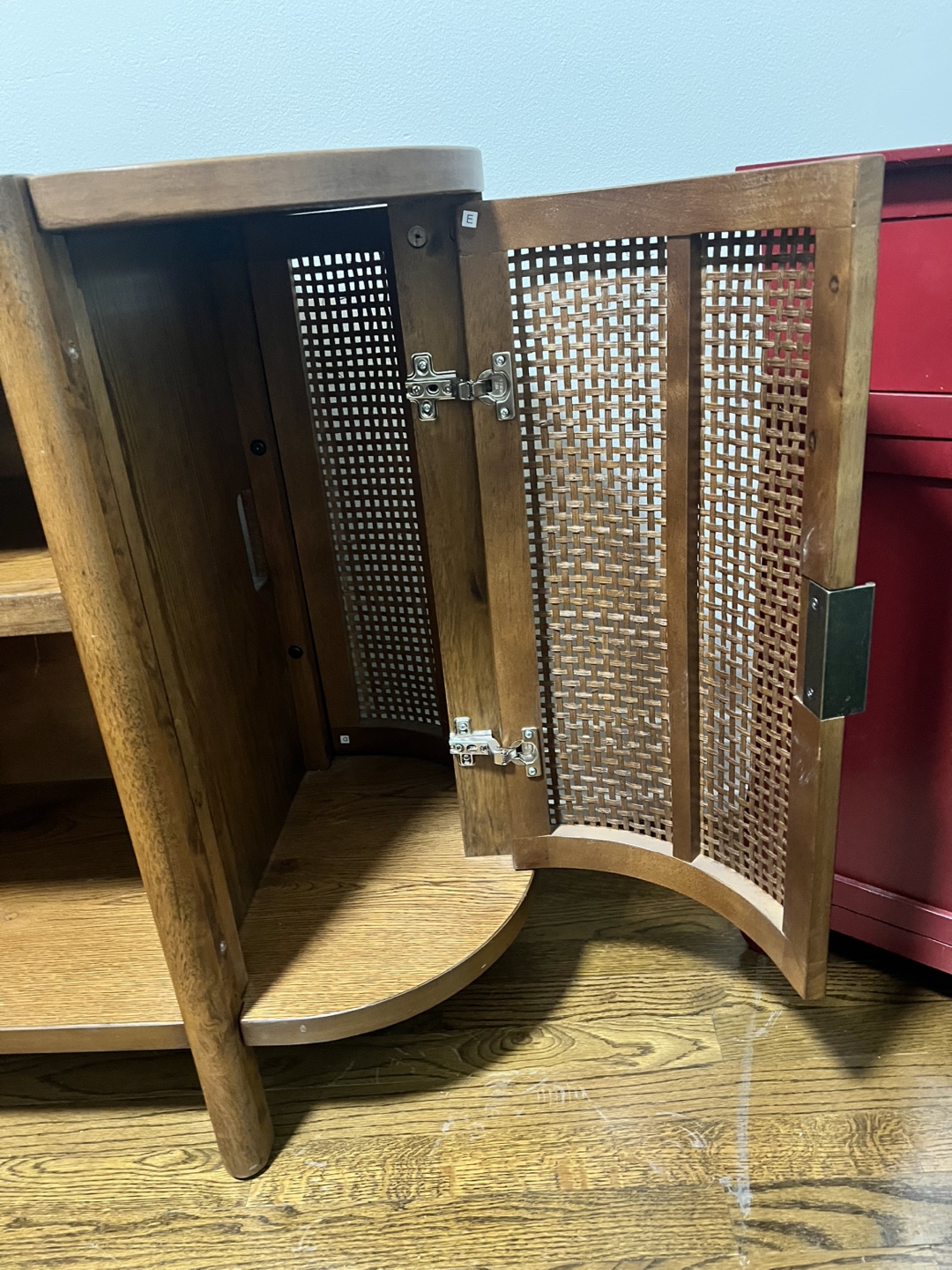 Mid-Century Modern Rattan Cabinet - photo 4