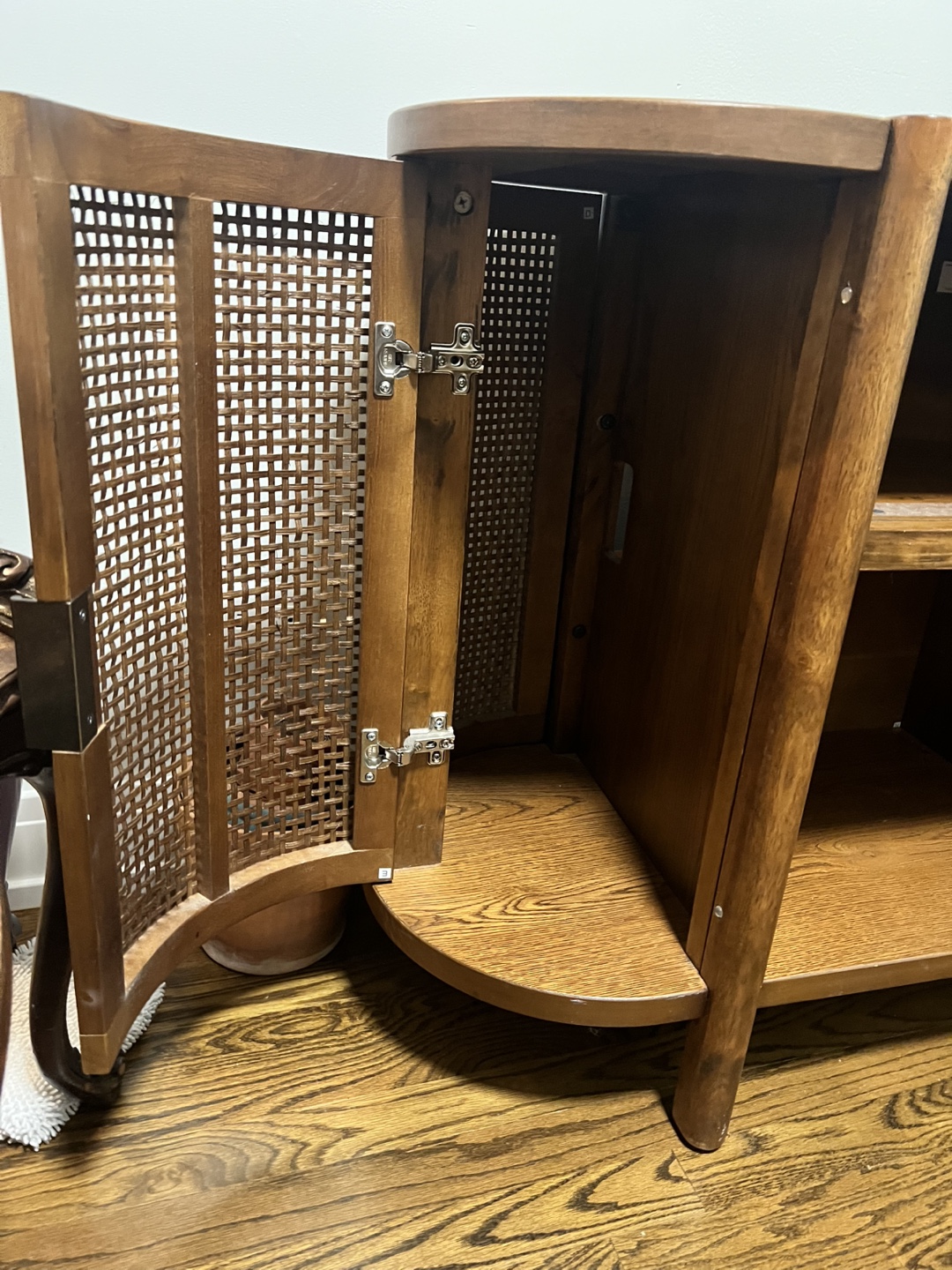 Mid-Century Modern Rattan Cabinet - photo 3
