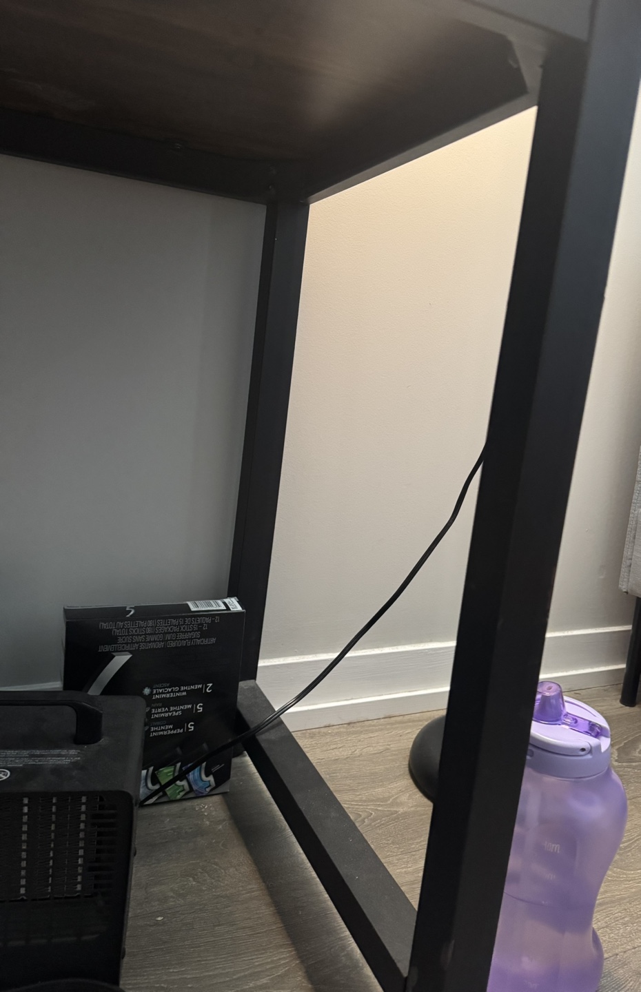 Brown Wood-Look Computer Desk with Metal Frame - photo 5