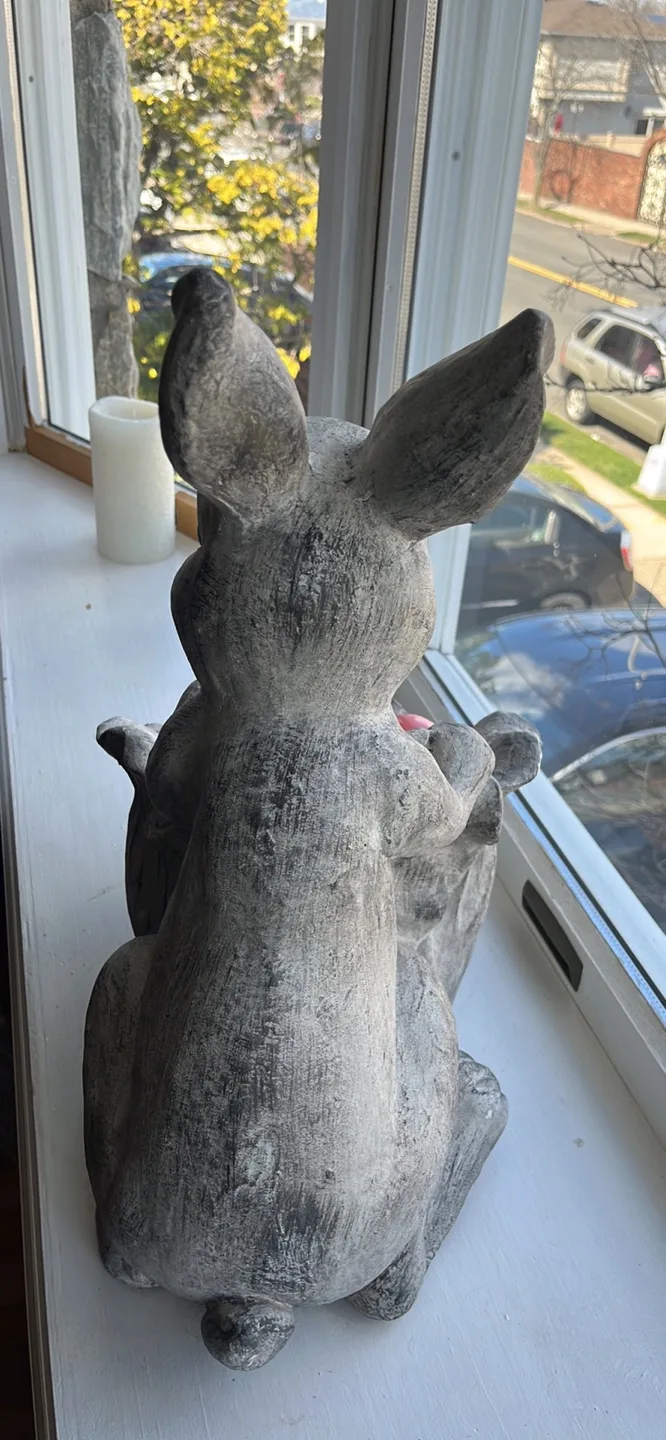 Easter Bunny Figurine with Egg Basket image indicator(3)